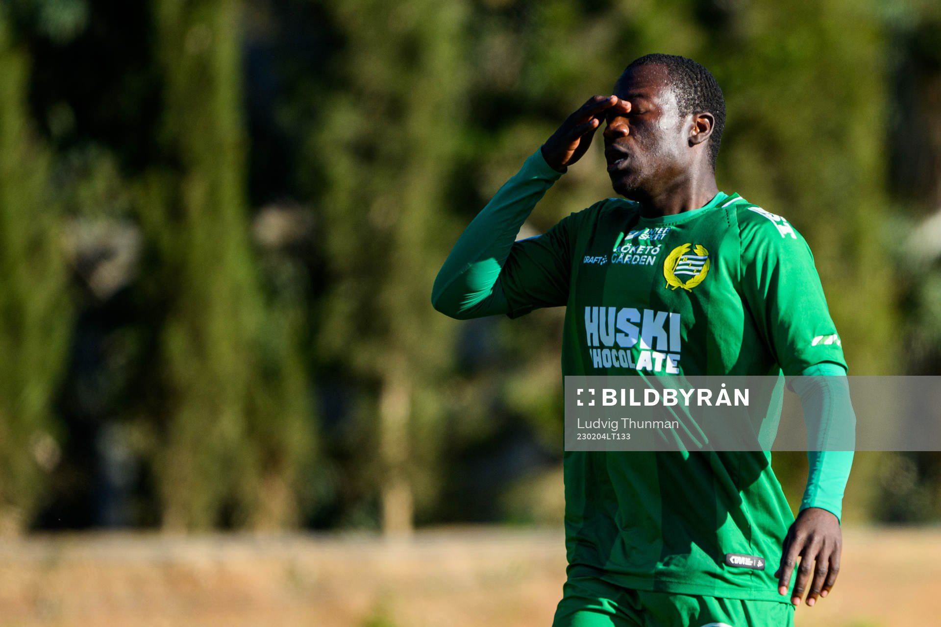 Ibrahima Fofana of Hammarby looks dejected