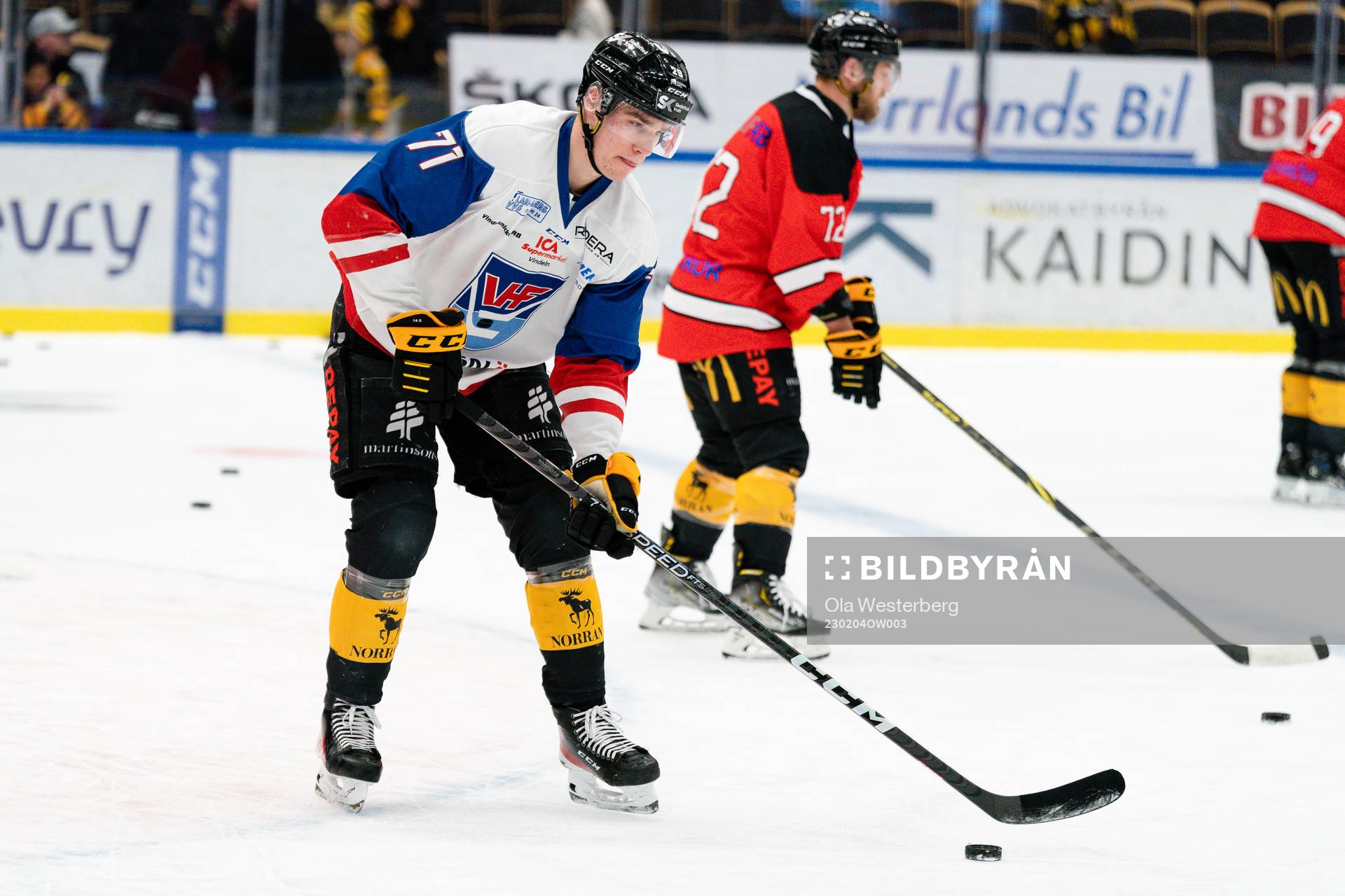 Skellefteås Albin Sundsvik i Vindels matchtröja