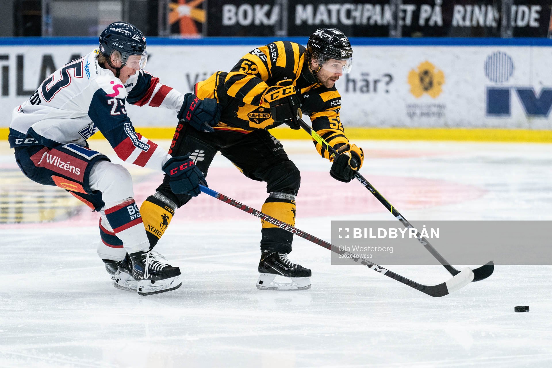 Linköpings Filip Bystedt och Skellefteås Arvid Lundberg
