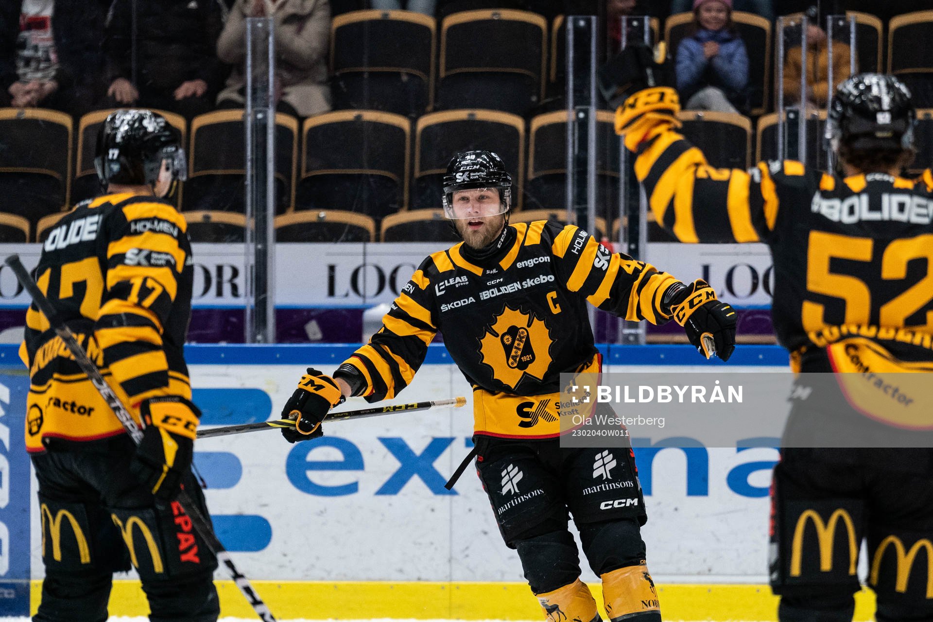 Skellefteås Pär Lindholm, Oscar Möller och Arvid