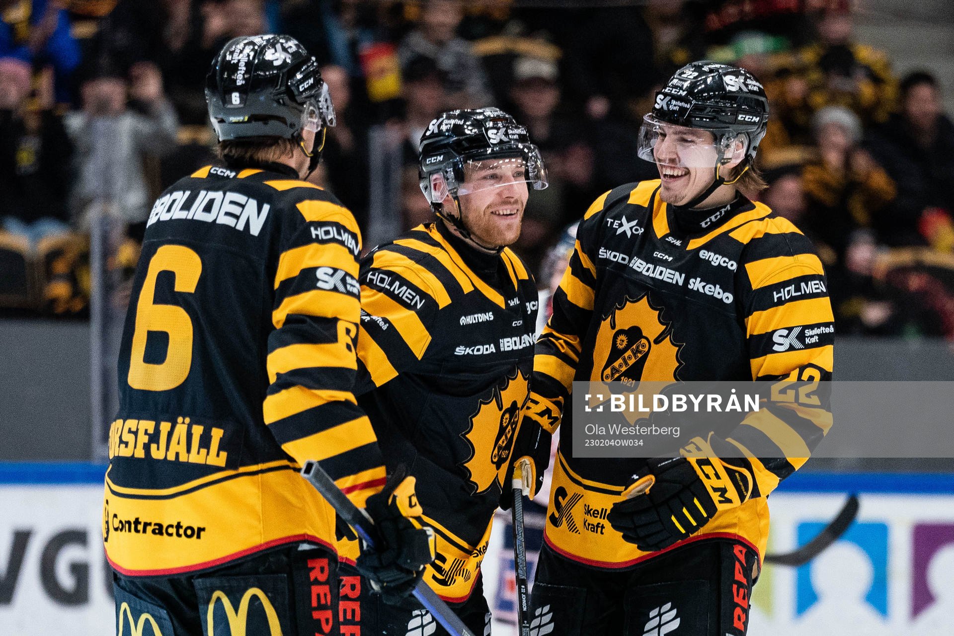 Skellefteås Måns Forsfjäll, Filip Sandberg och Jonathan