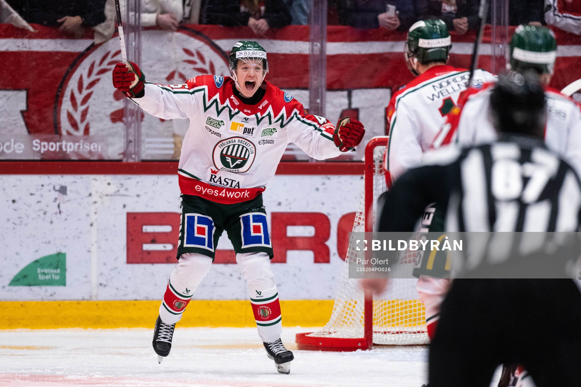 Frölundas Liam Nilsson Dower jublar
