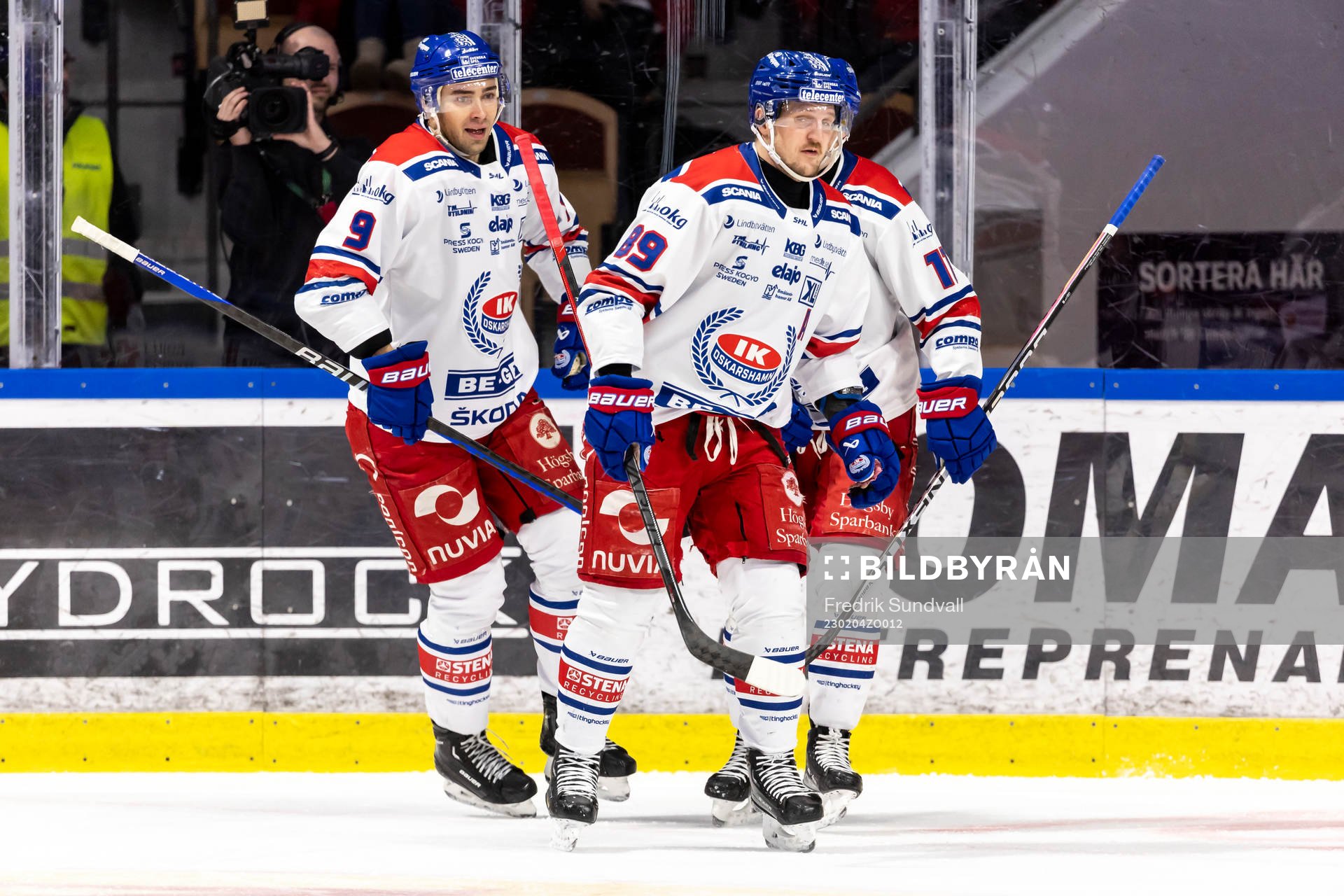 Oskarshamn Patrik Karlkvist jublar med Ahti Oksanen Antti