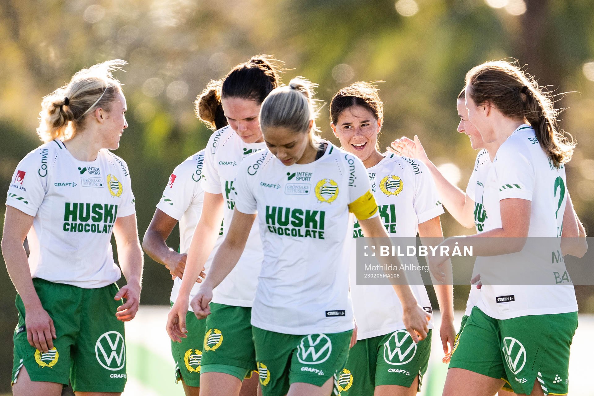 Kyra Cooney-Cross of Hammarby celebrates scoring 1-1