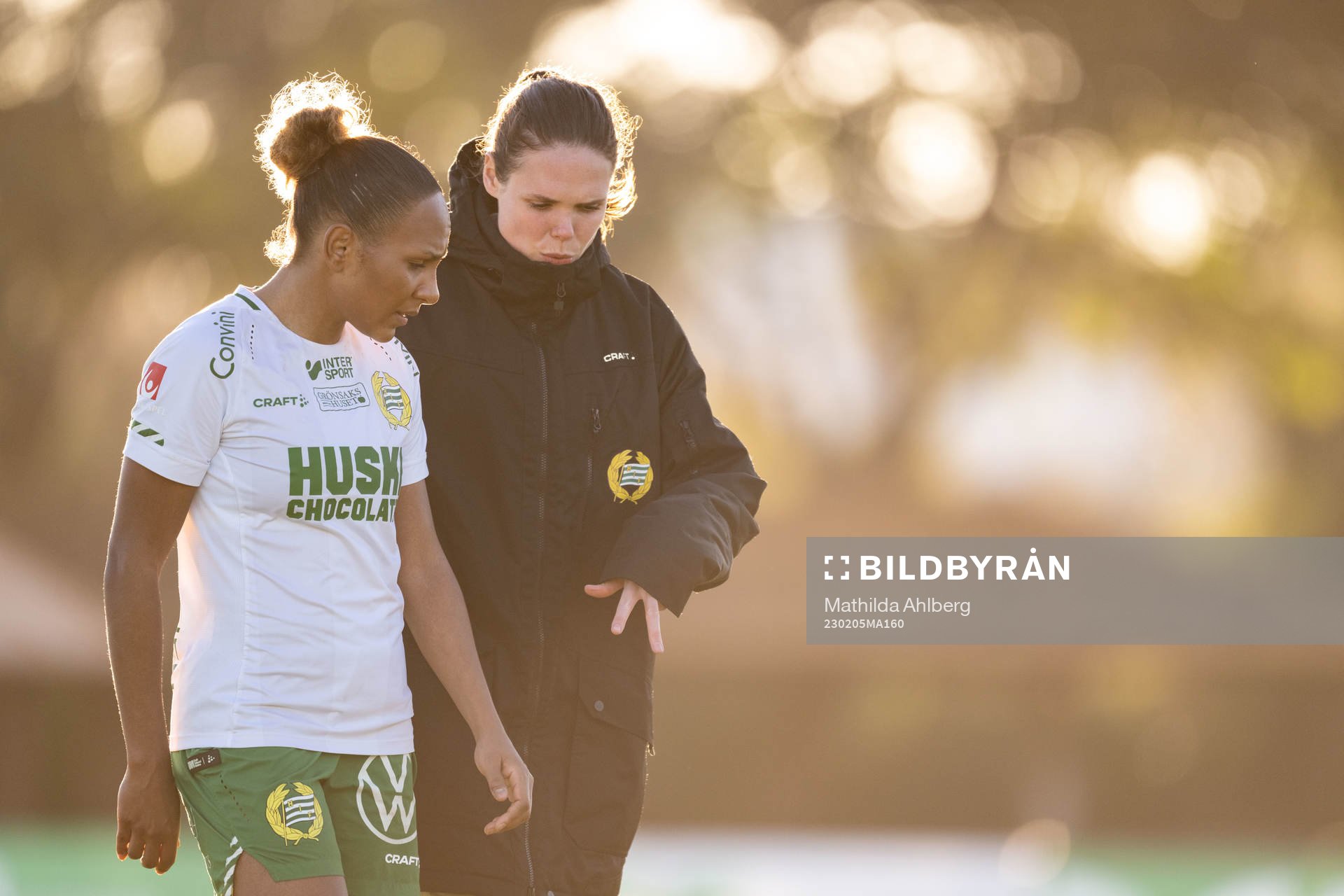Madelen Janogy and Simone Boye Sørensen of Hammarby