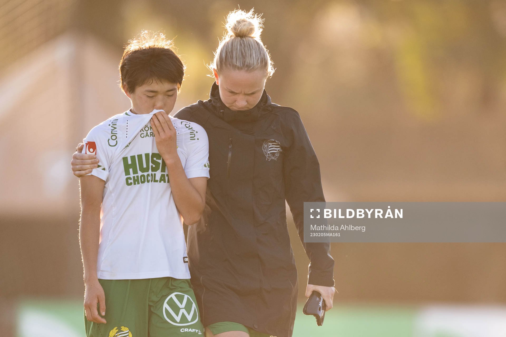 Maika Hamano of Hammarby looks dejected