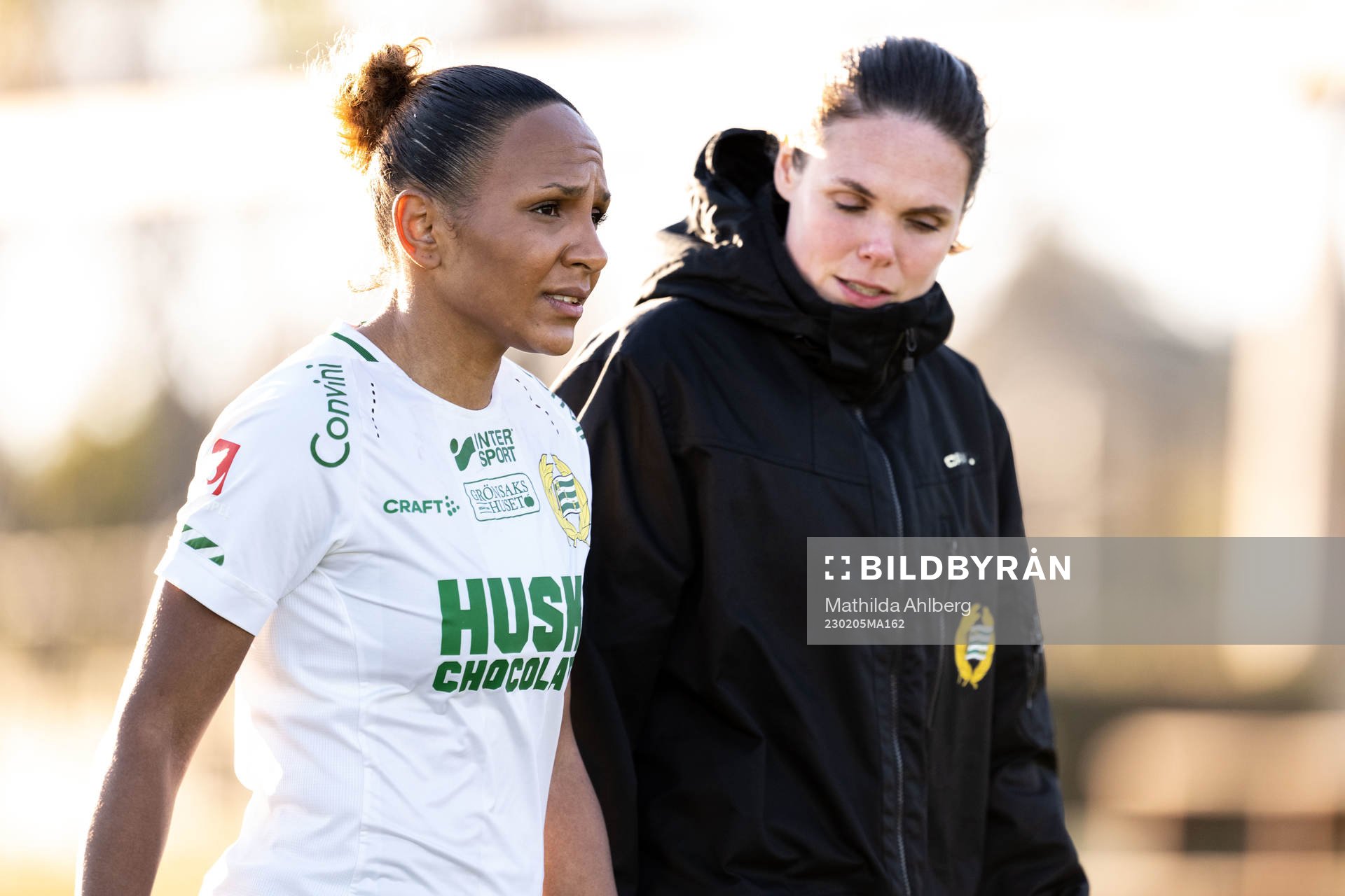 Madelen Janogy and Simone Boye Sørensen of Hammarby