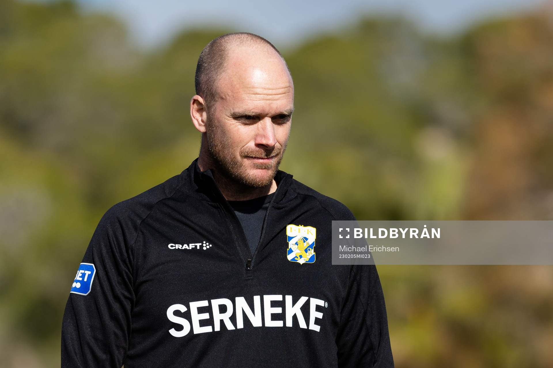 IFK Göteborgs fysioterapeut Calle Persson under en träning med IFK Göteborg den 5 februari 2023 i Alicante. 