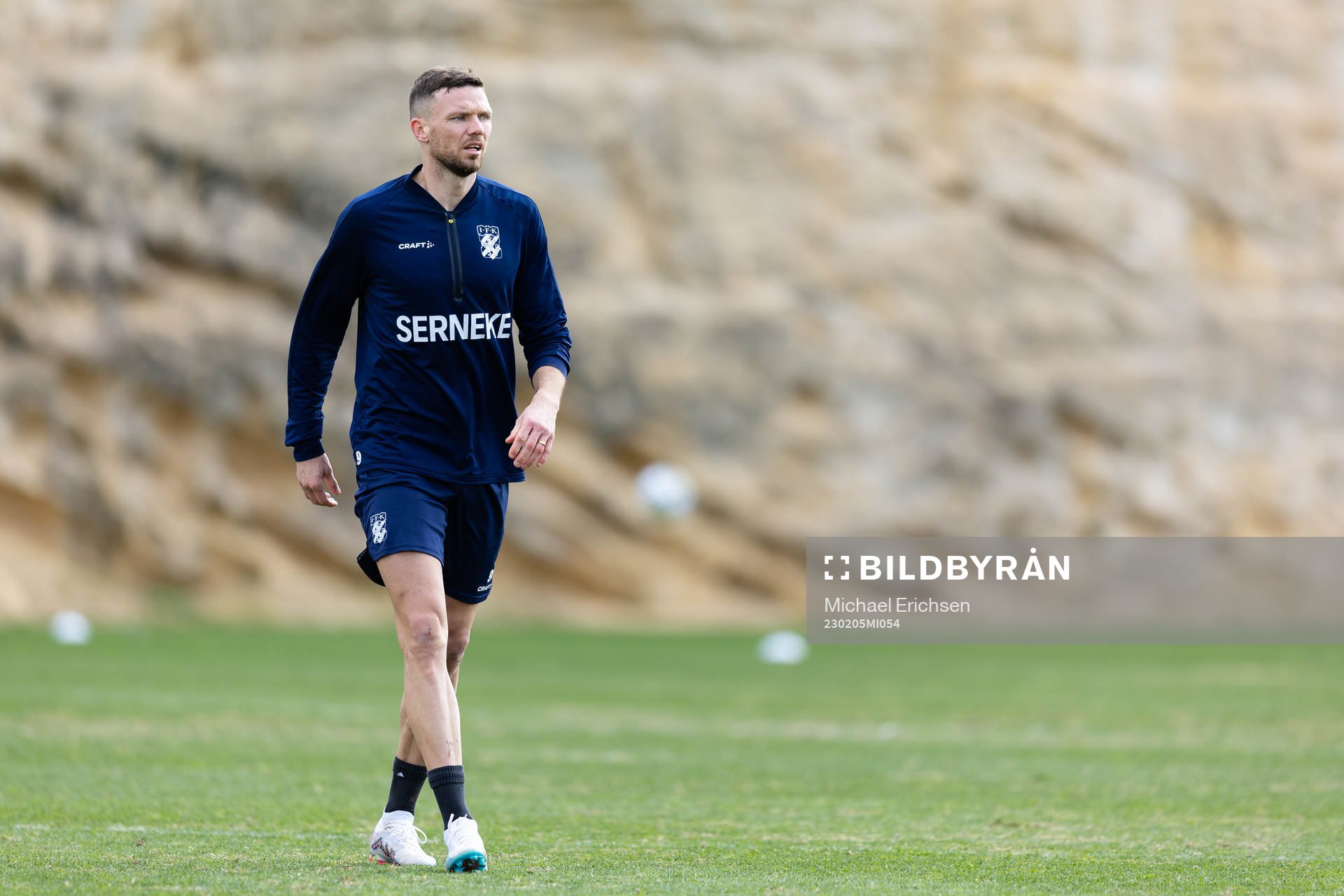 IFK Göteborgs Marcus Berg under en träning med IFK Göteborg den 5 februari 2023 i Alicante. 