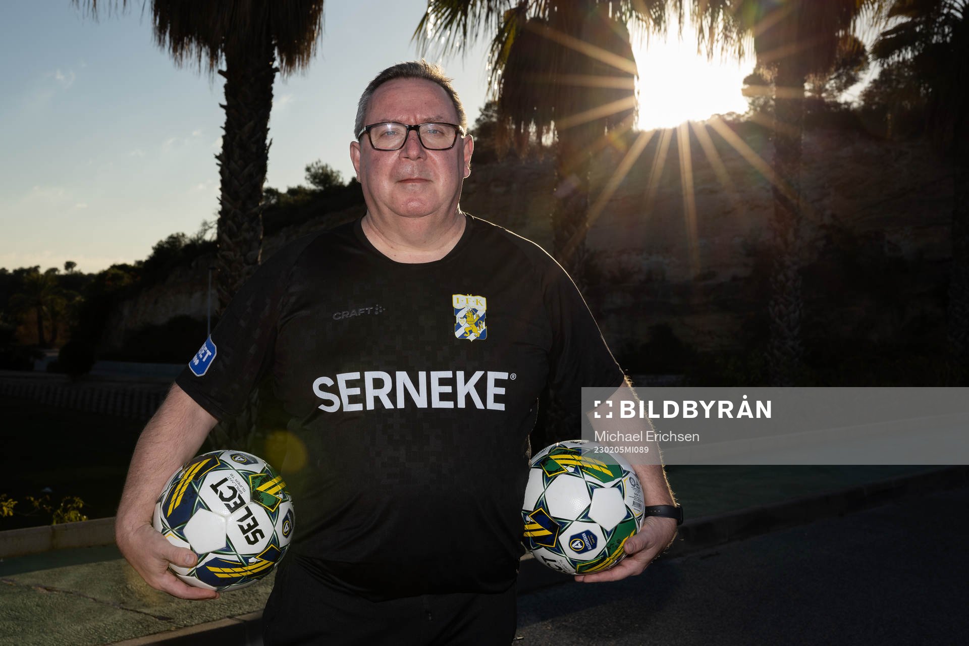 IFK Göteborgs materialförvaltare Rolf Gustavsson efter en träning med IFK Göteborg den 5 februari 2023 i Alicante. 