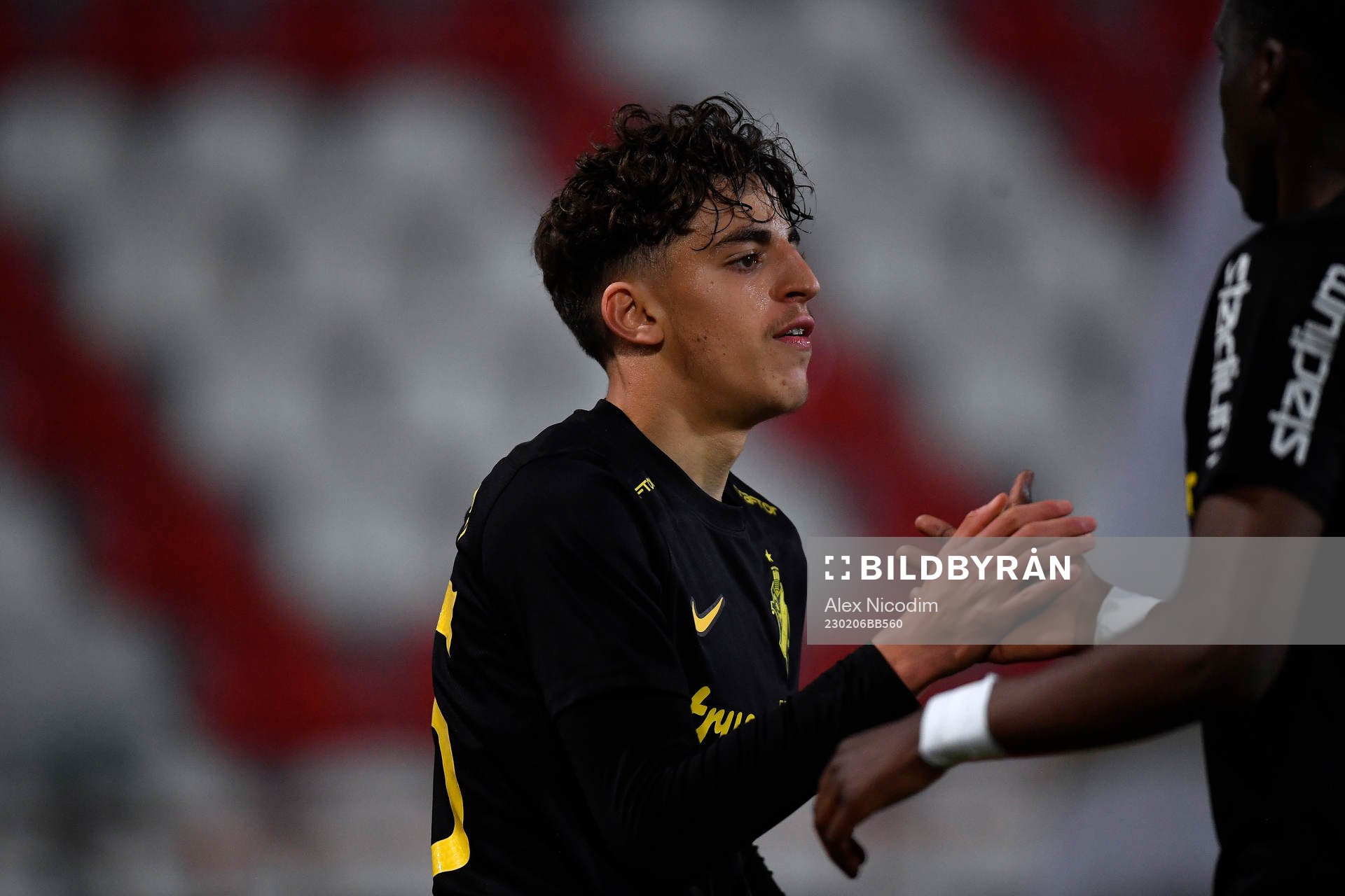 Taha Ayari 0f AIK celebrates