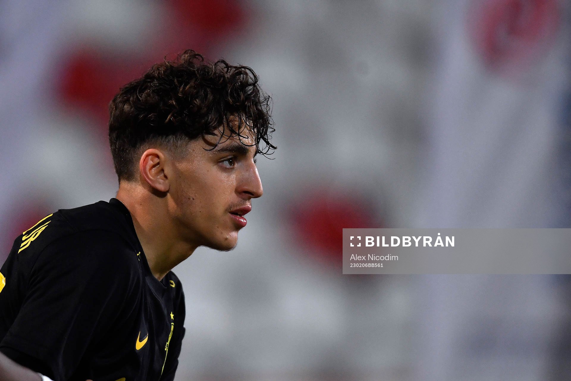 Taha Ayari of AIK celebrates after scoring during the Atlantic Cup friendly game between Brentford FC B and AIK Stockholm in Estadio de Albufeira, monday, February 6, 2023. Credit