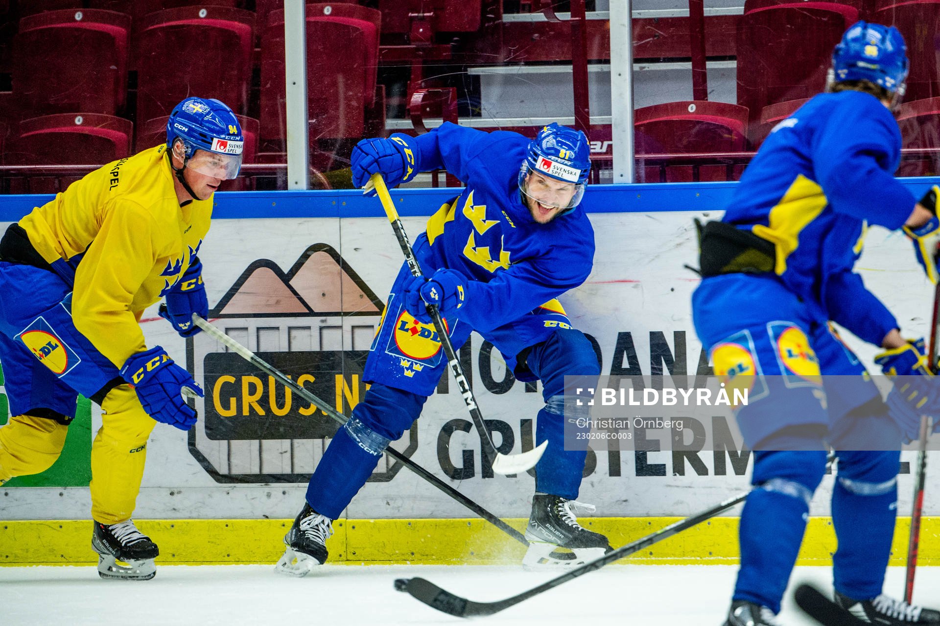Joel Persson and Theodor Lennström of Sweden at a practice