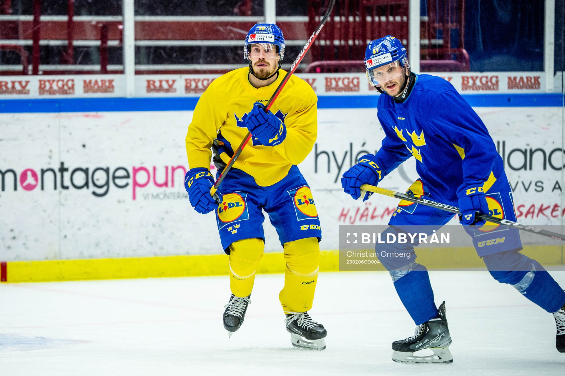 Olle Alsing and Theodor Lennström of Sweden at a practice