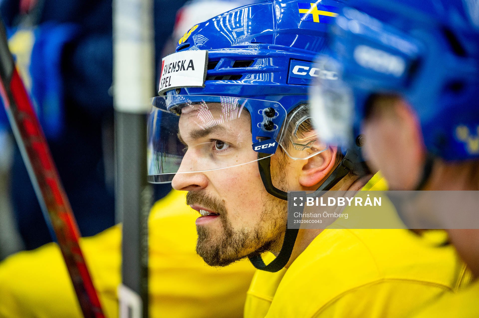 Anton Lander of Sweden at a practice session