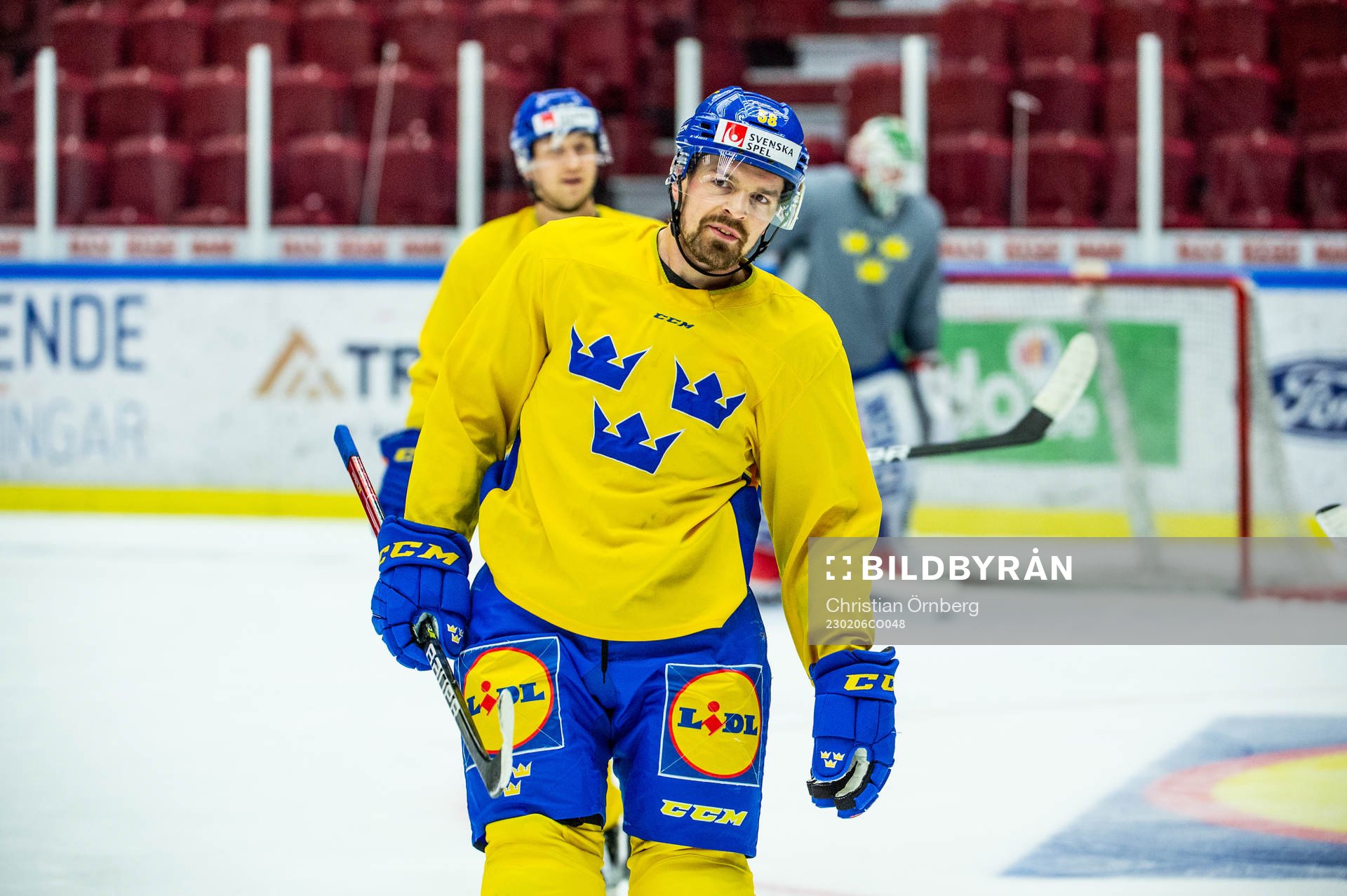 Anton Lander of Sweden at a practice session