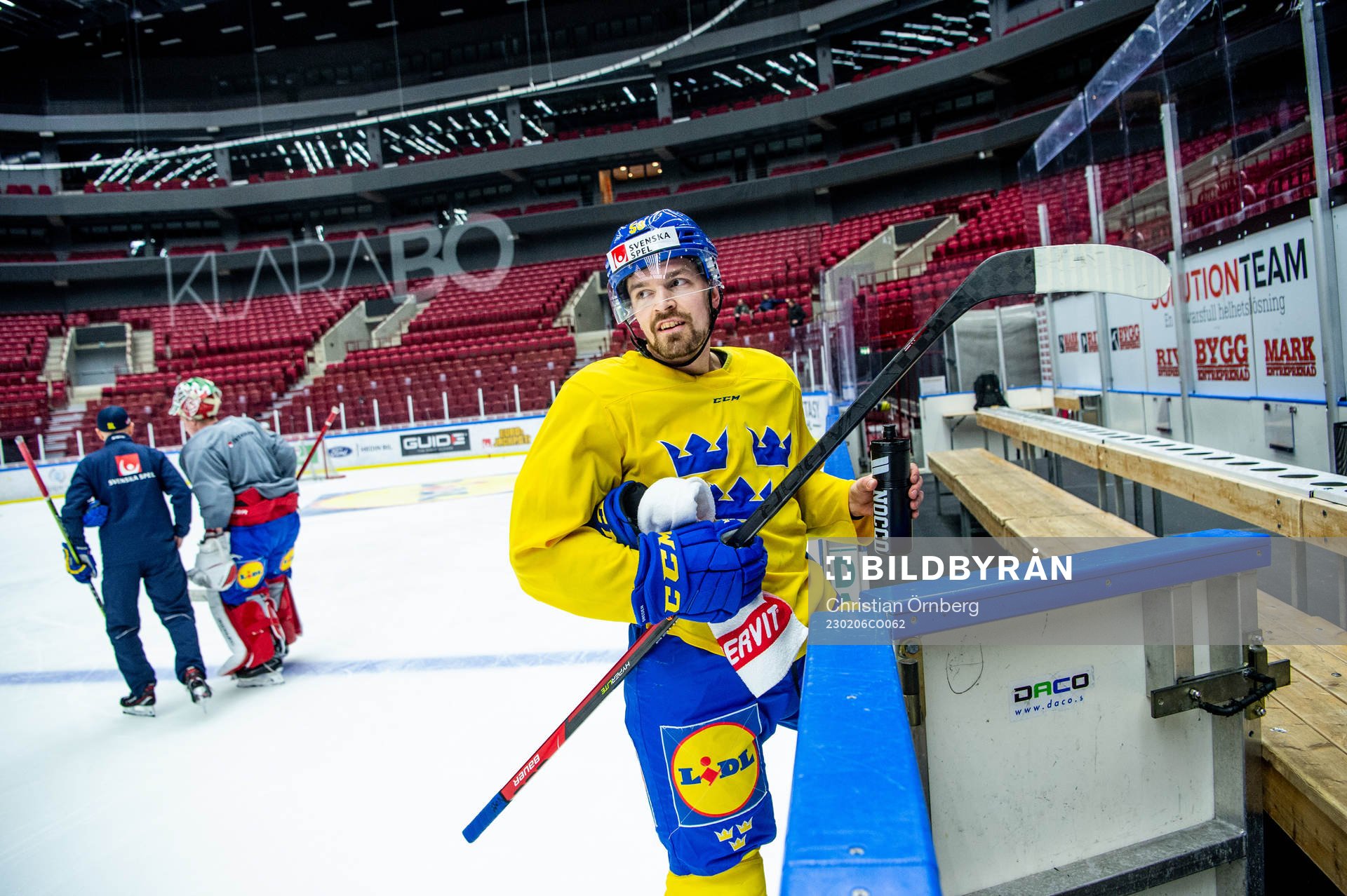 Anton Lander of Sweden at a practice session