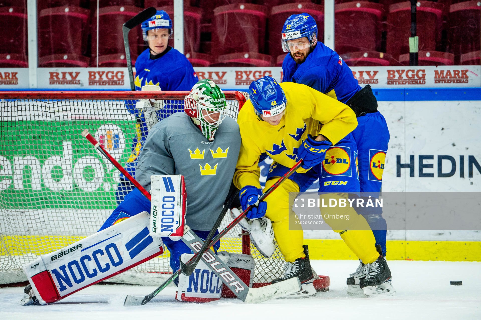 Goalkeeper Lars Johansson, Carl Klingberg and Lukas