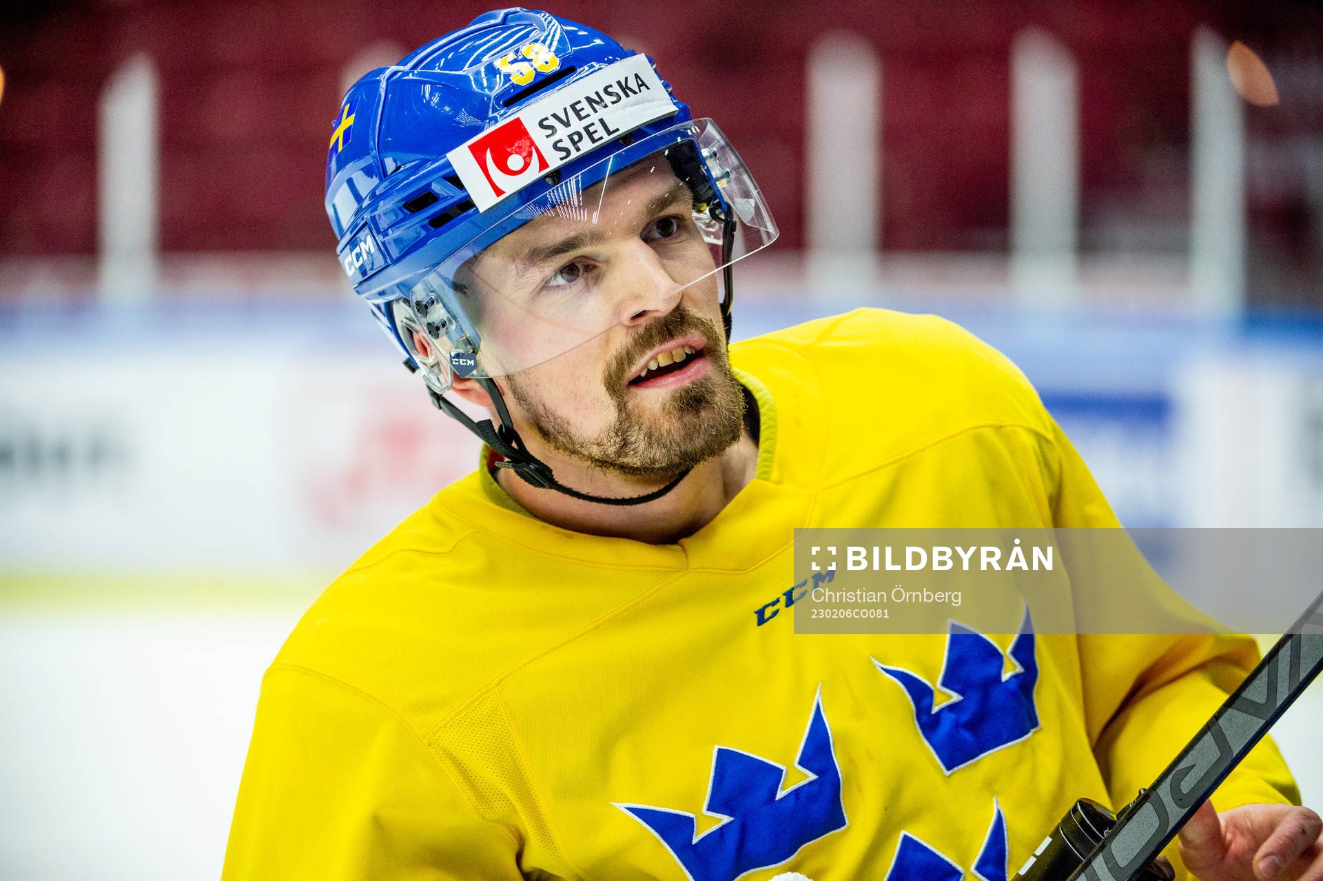 Anton Lander of Sweden at a practice session