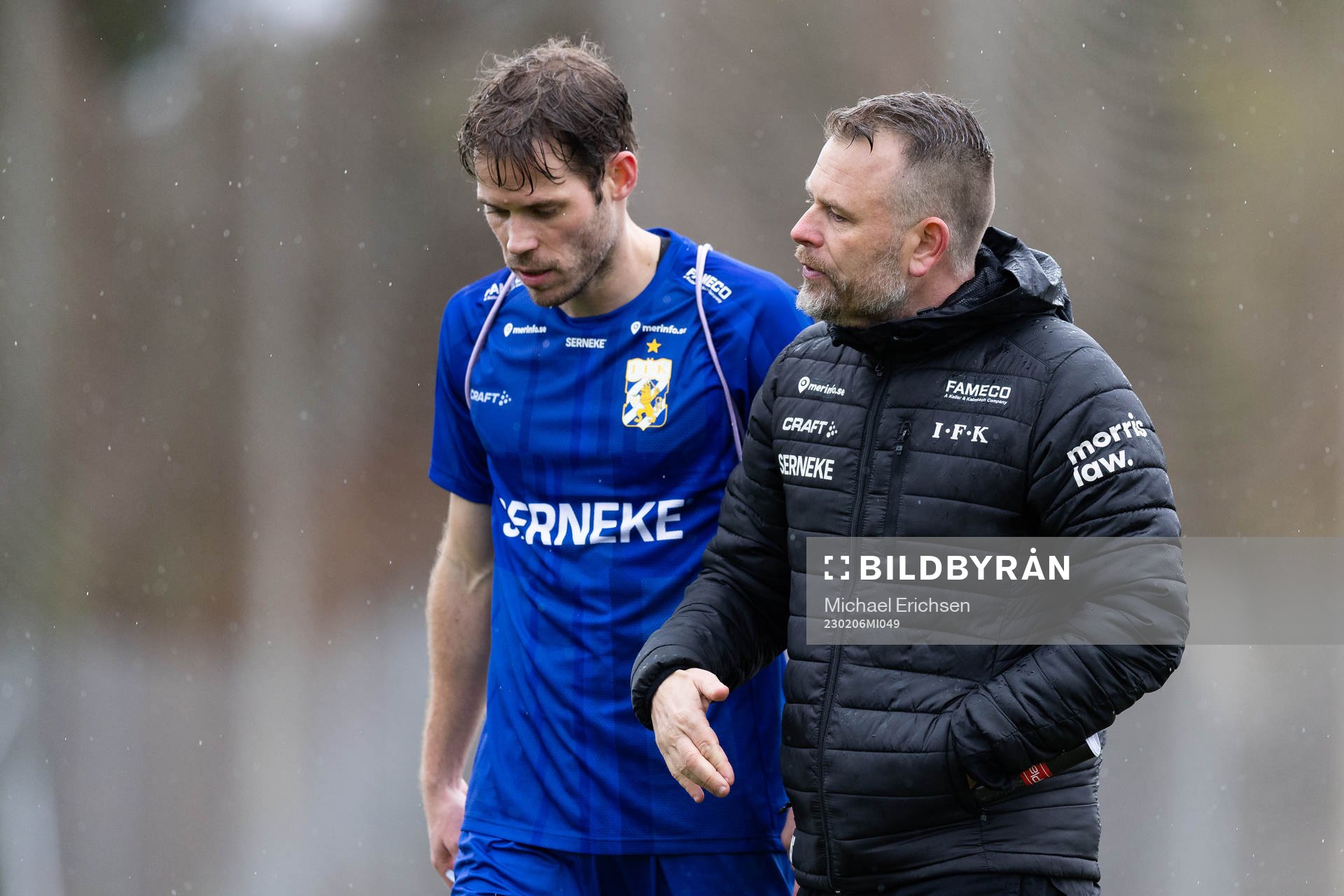 IFK Göteborgs Emil Salomonsson och tränare Mikael Stahre