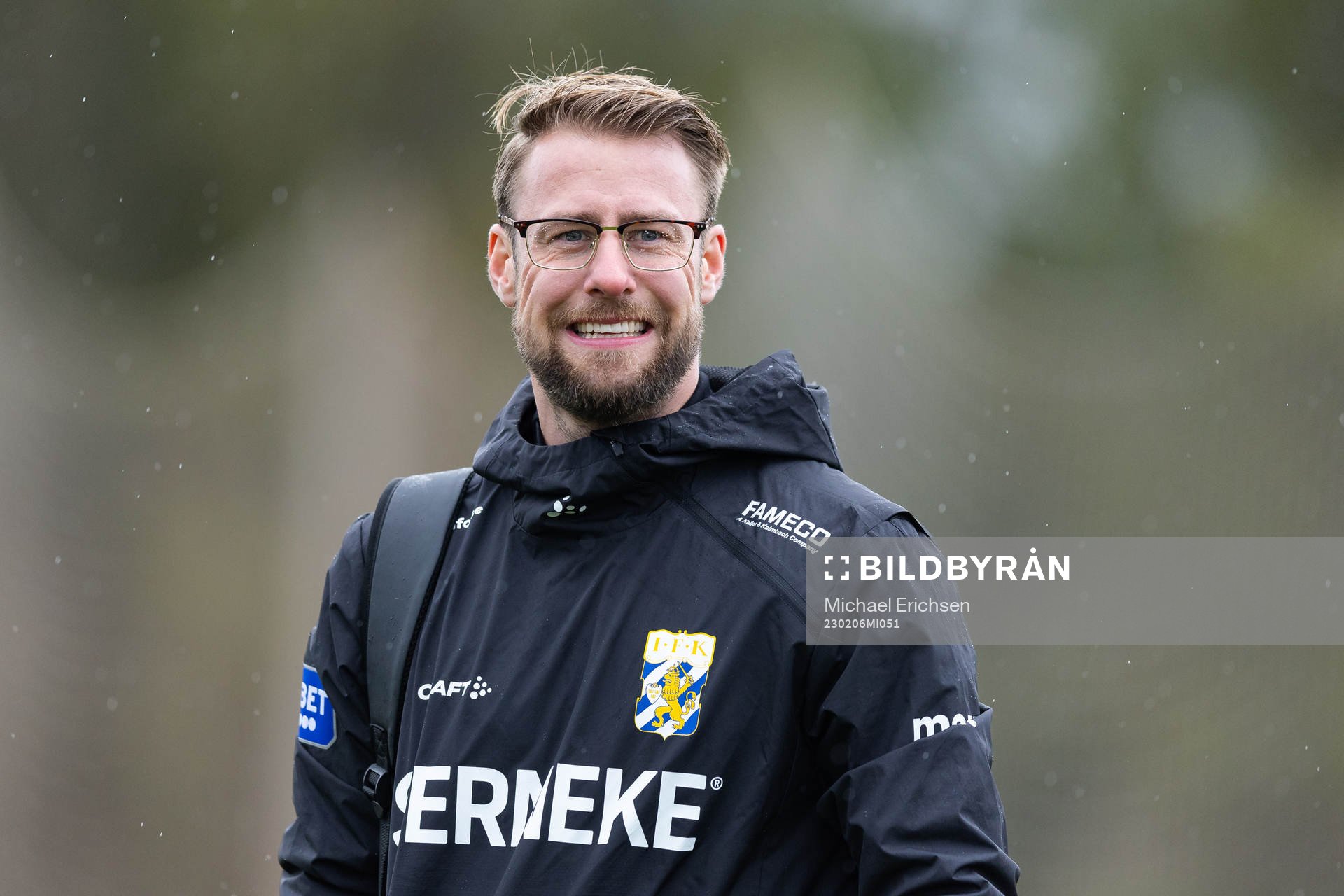 IFK Göteborgs assisterande tränare William Lundin efter träningsmatchen i fotboll mellan IFK Göteborg och Tromsö den 6 februari 2023 i Benidorm.