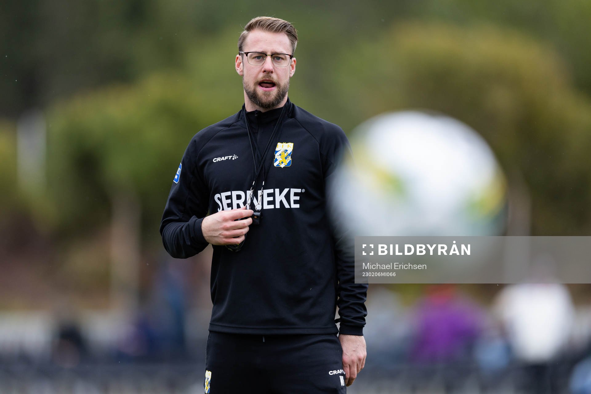 IFK Göteborgs assisterande tränare William Lundin innan
