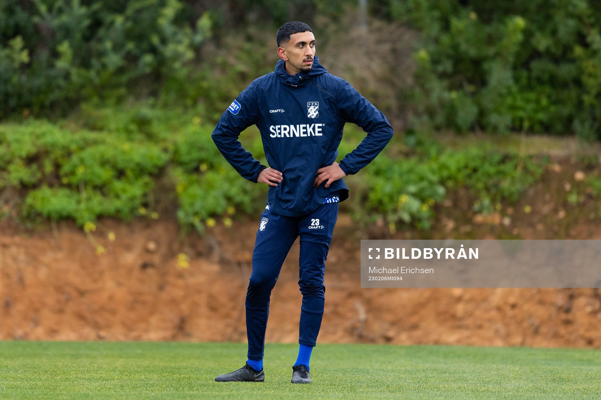 IFK Göteborgs Amir Al Amari innan träningsmatchen i