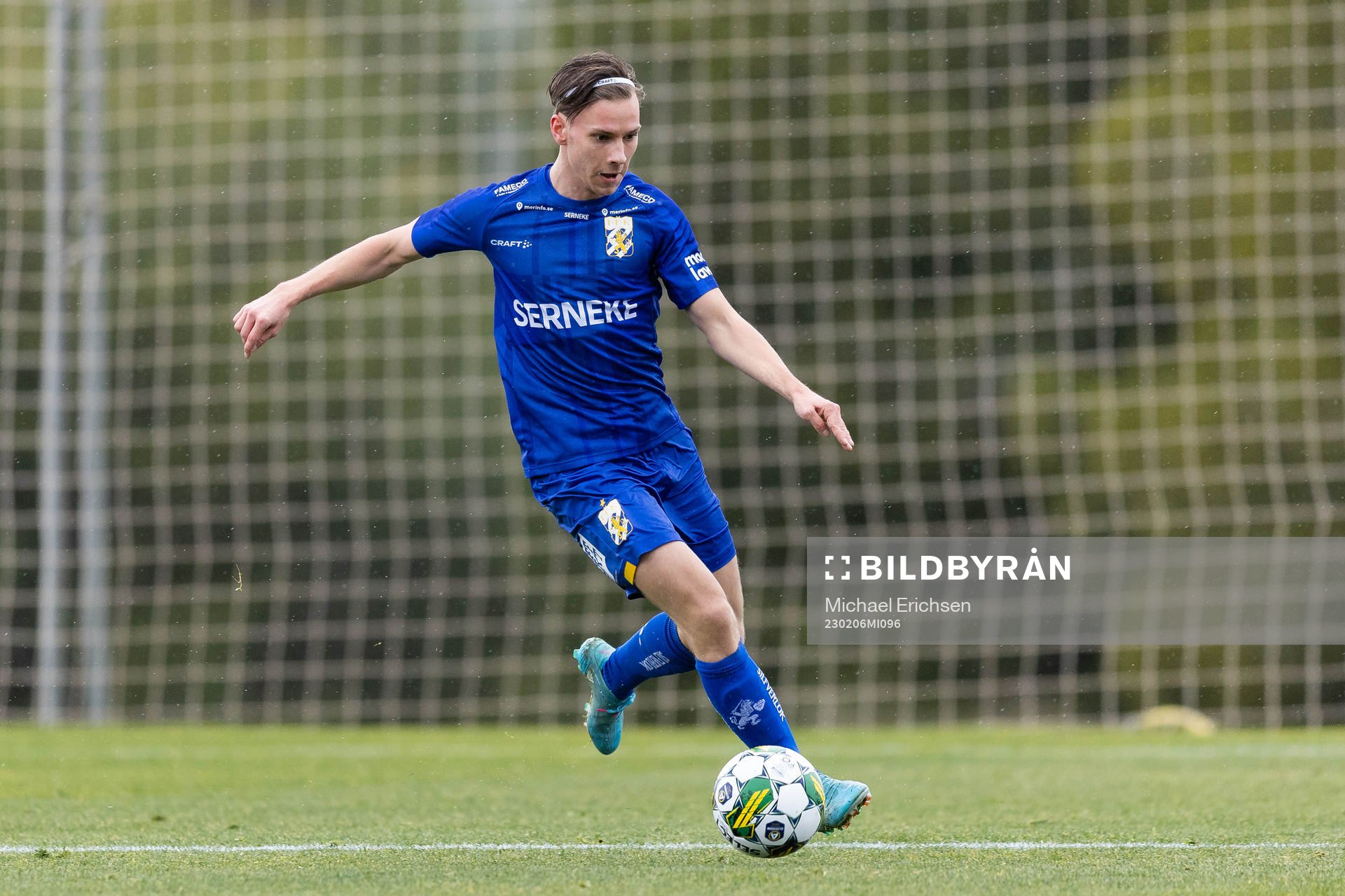 IFK Göteborgs Lucas Kåhed  under träningsmatchen i fotboll mellan IFK Göteborg och Tromsö den 6 februari 2023 i Benidorm. 