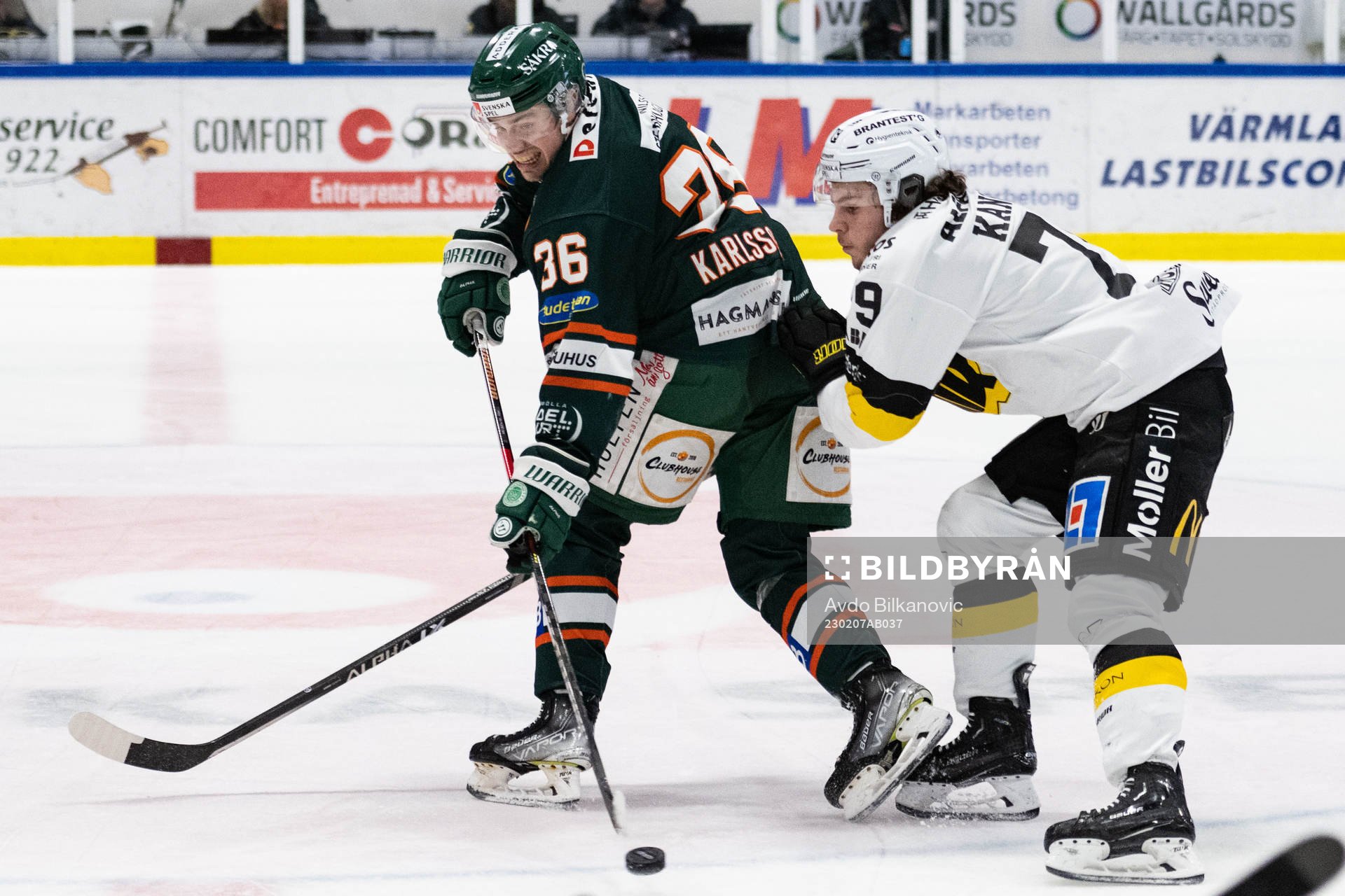 Kristianstads Filip Karlsson och Västerås Gabriel Kangas