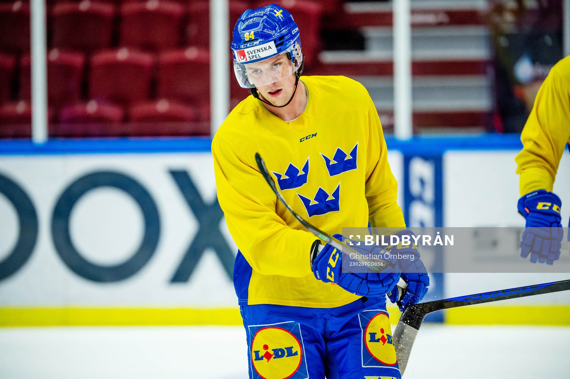 Joel Persson of Sweden at a practice session