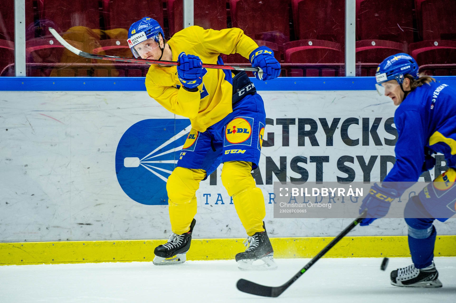 Carl Klingberg of Sweden at a practice session