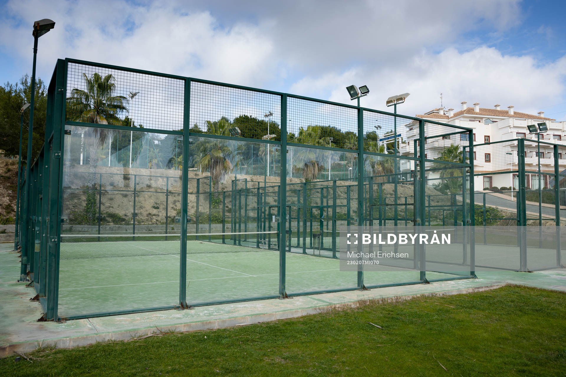 Padelplaner på Campoamor Golf Resort som IFK Göteborg är på träningsläger hos den 7 februari 2023 i Alicante, Torrevieja. 