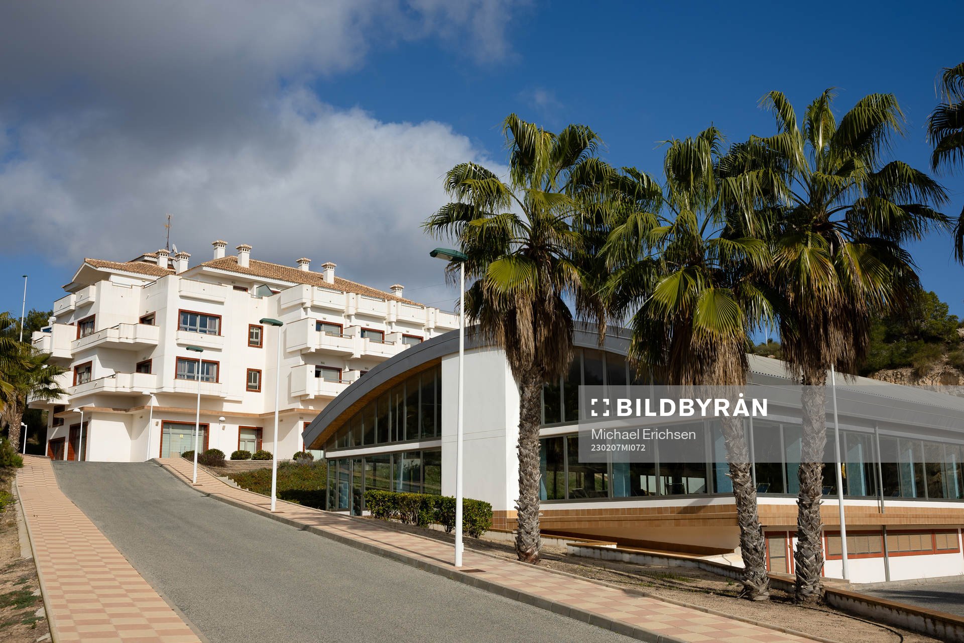 Hotell och simhall på Campoamor Golf Resort som IFK Göteborg är på träningsläger hos den 7 februari 2023 i Alicante, Torrevieja. 
