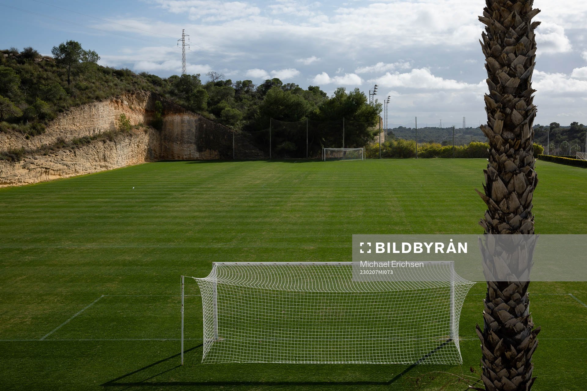 En av fotbollsplanerna på Campoamor Golf Resort som IFK