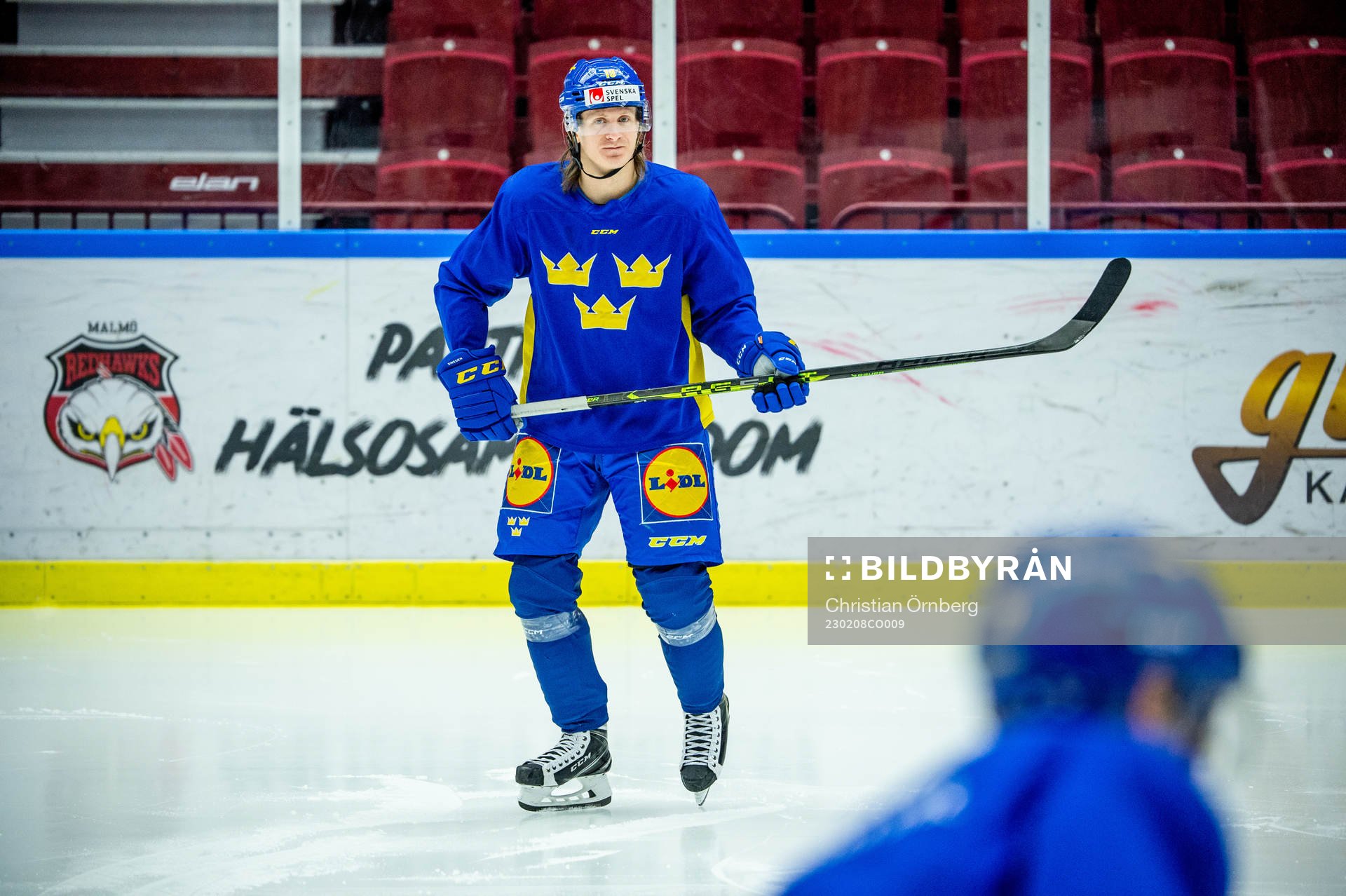 Marcus Sörensen of Sweden at a practice session