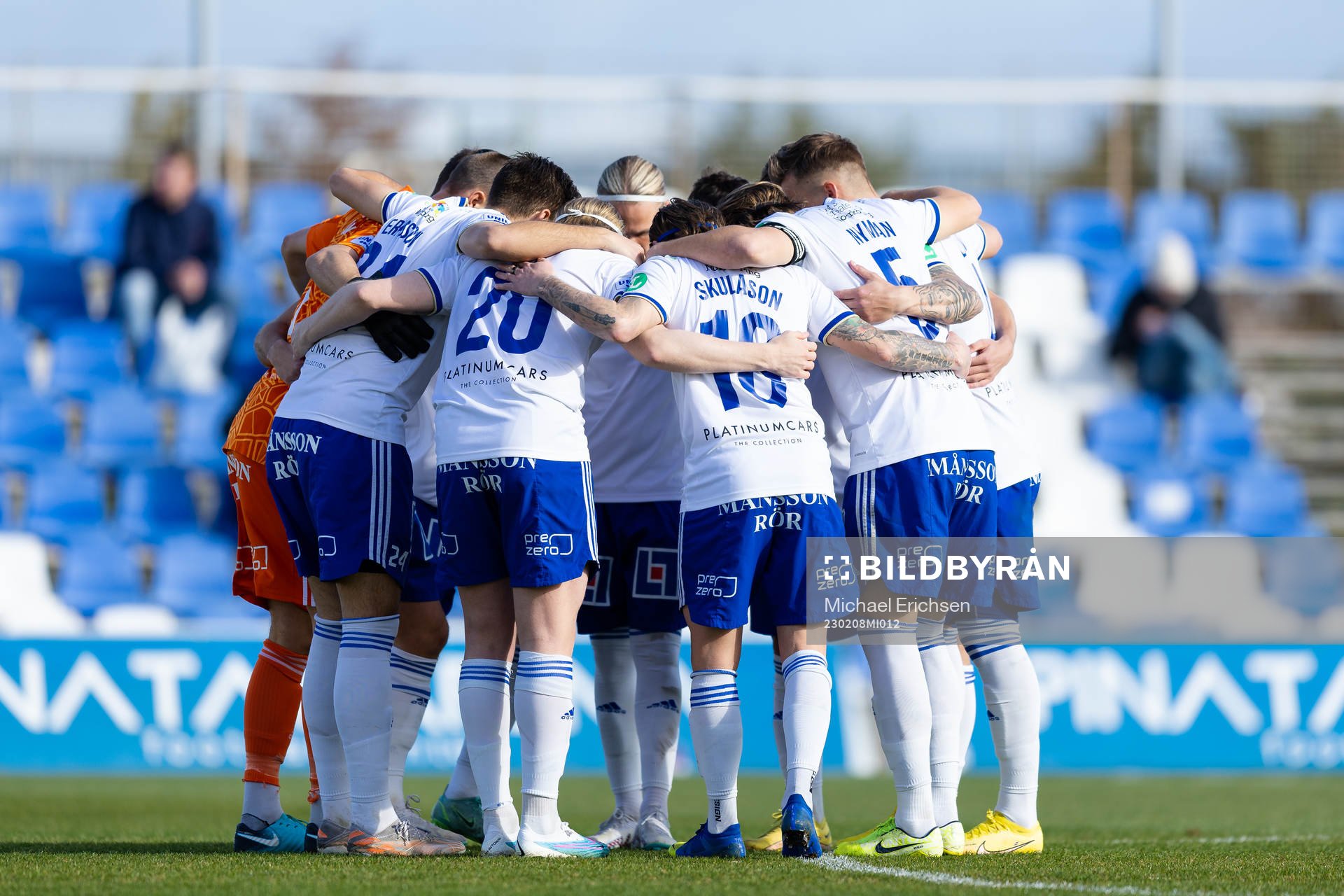 Norrköpings spelare samlade innan träningsmatchen i