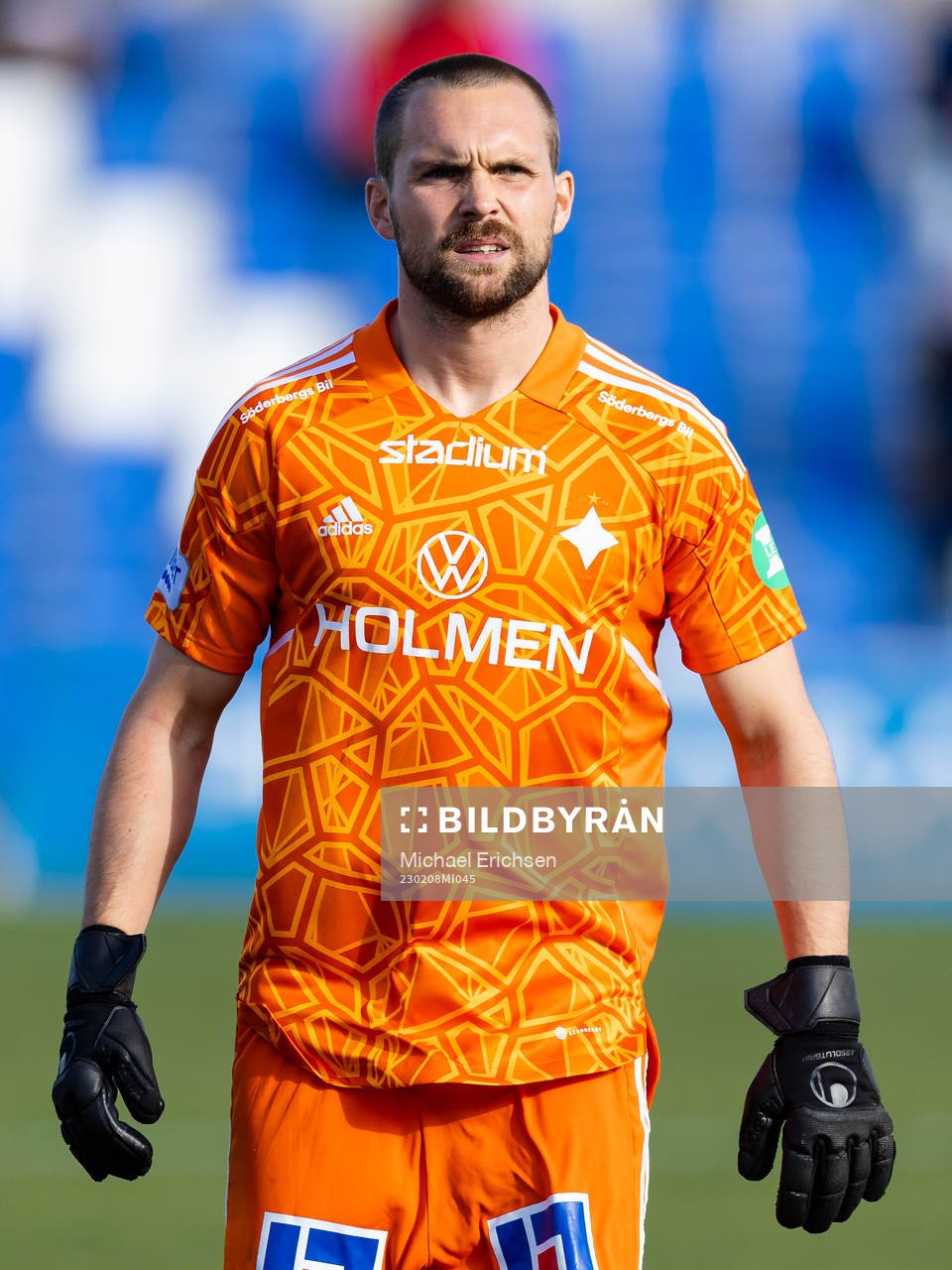 Norrköpings målvakt Oscar Jansson innan  träningsmatchen