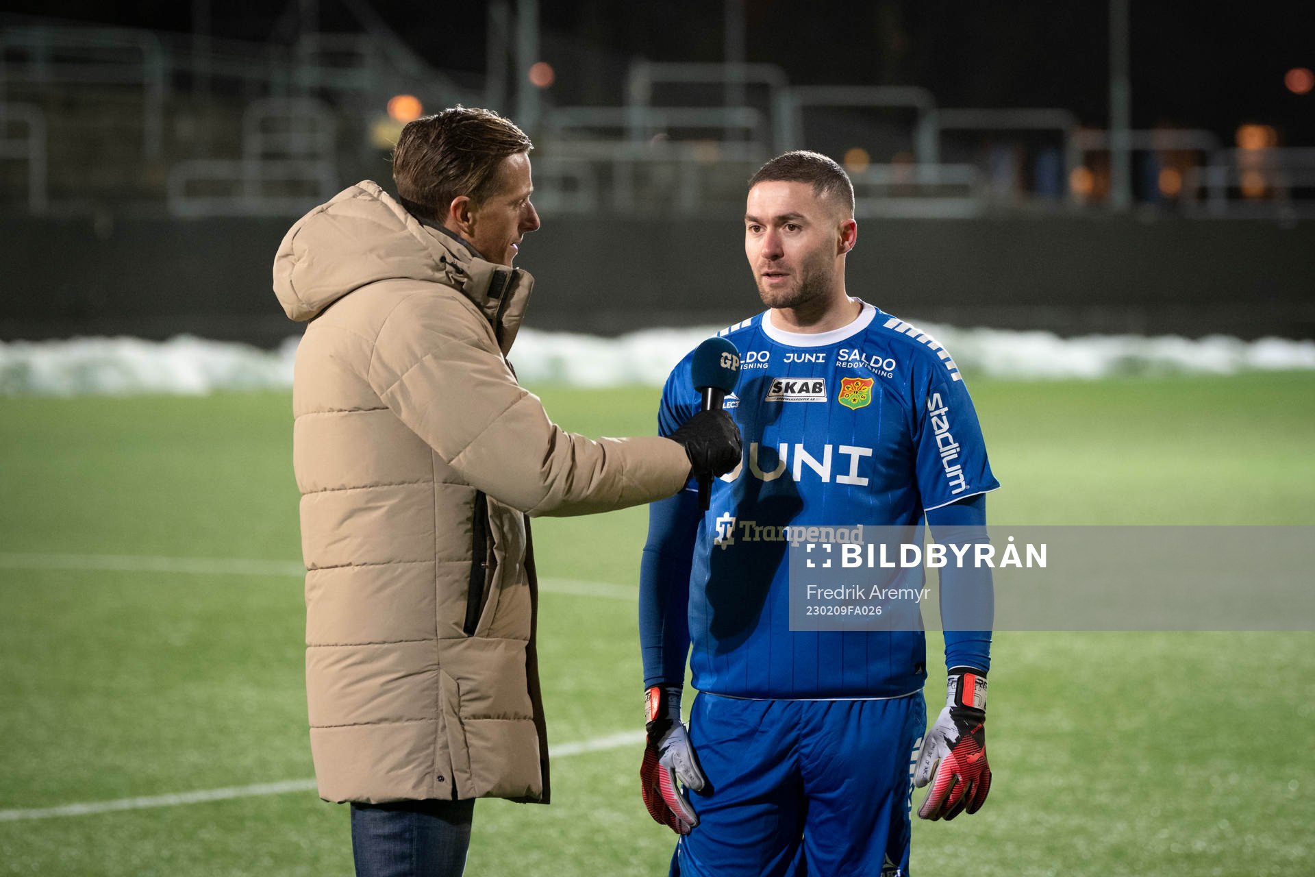 GP´s Simon Pettersson Intervjuvar GAIS målvakt Mergim