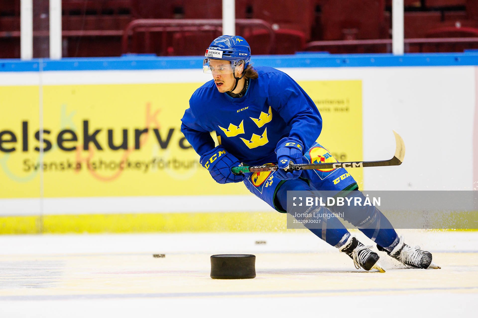 Joakim Nygård of Sweden at a practice session ahed of the