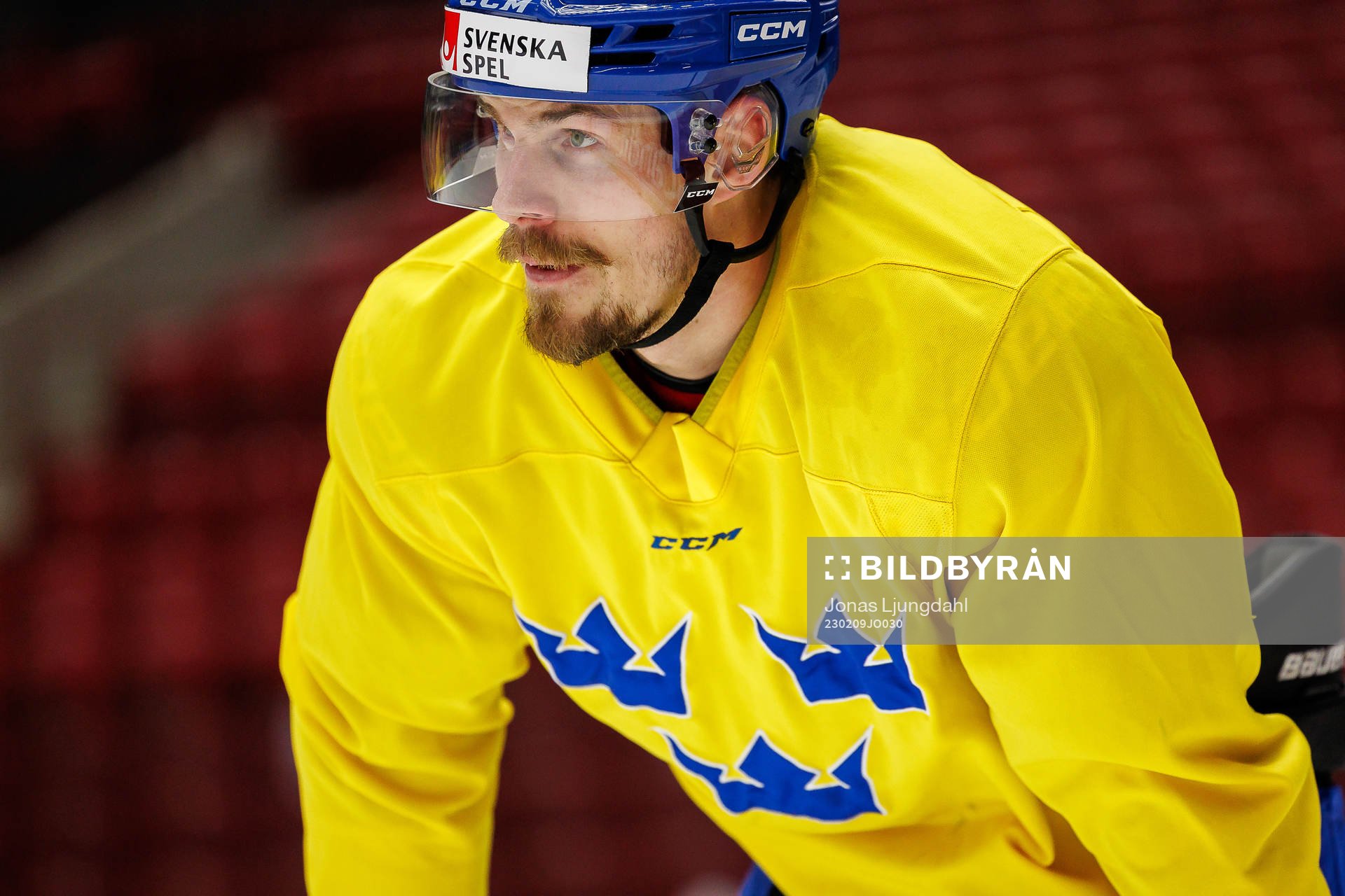 Emil Larsson of Sweden at a practice session ahed of the