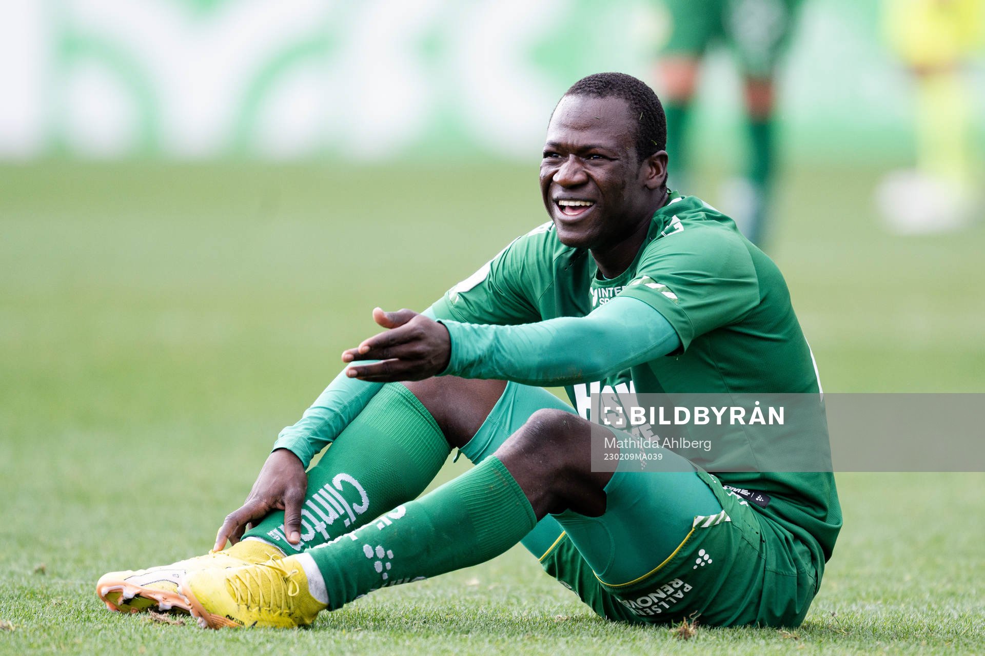Saidou Alioum of Hammarby reacts