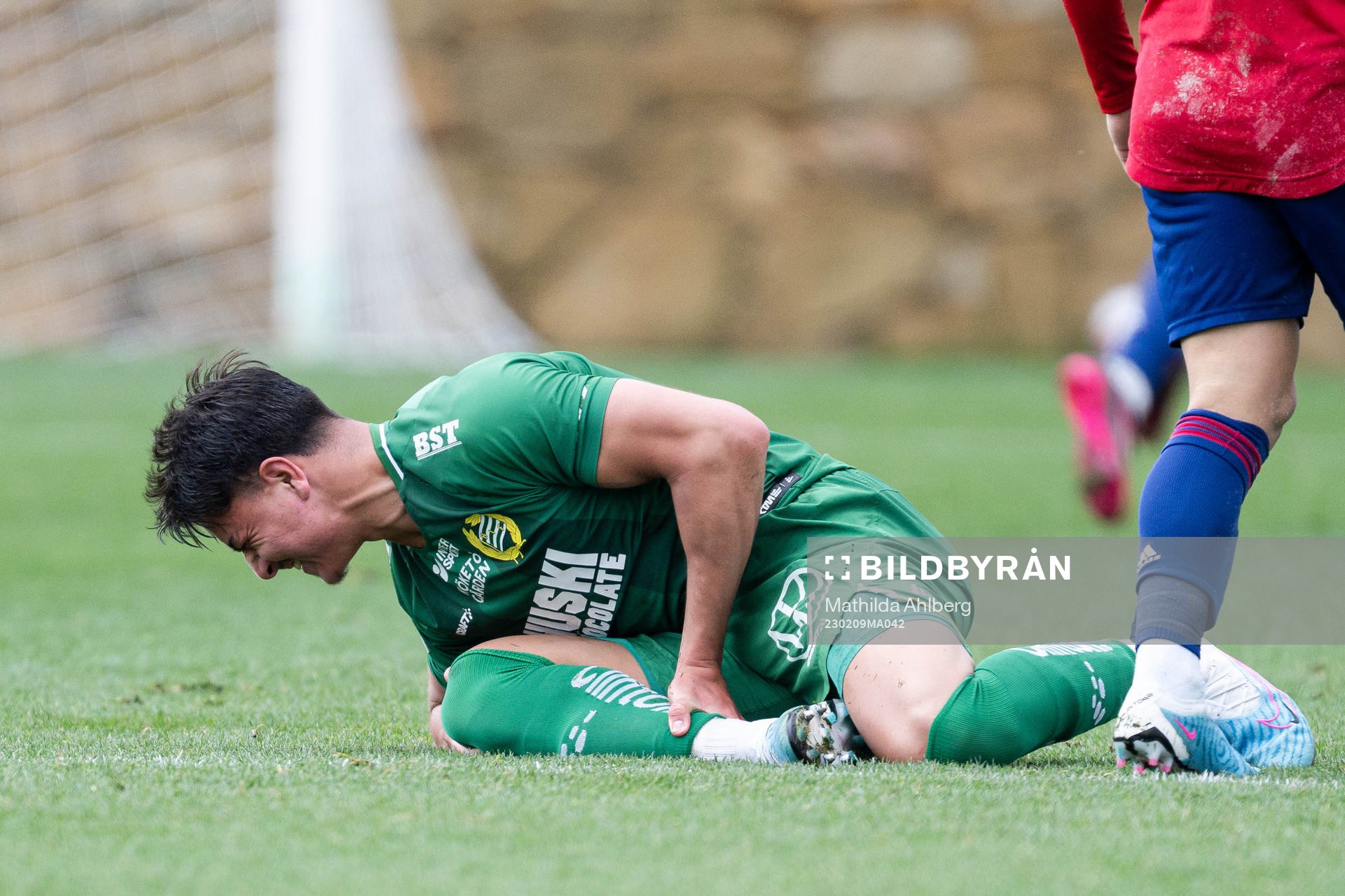 Jusef Erabi of Hammarby in pain