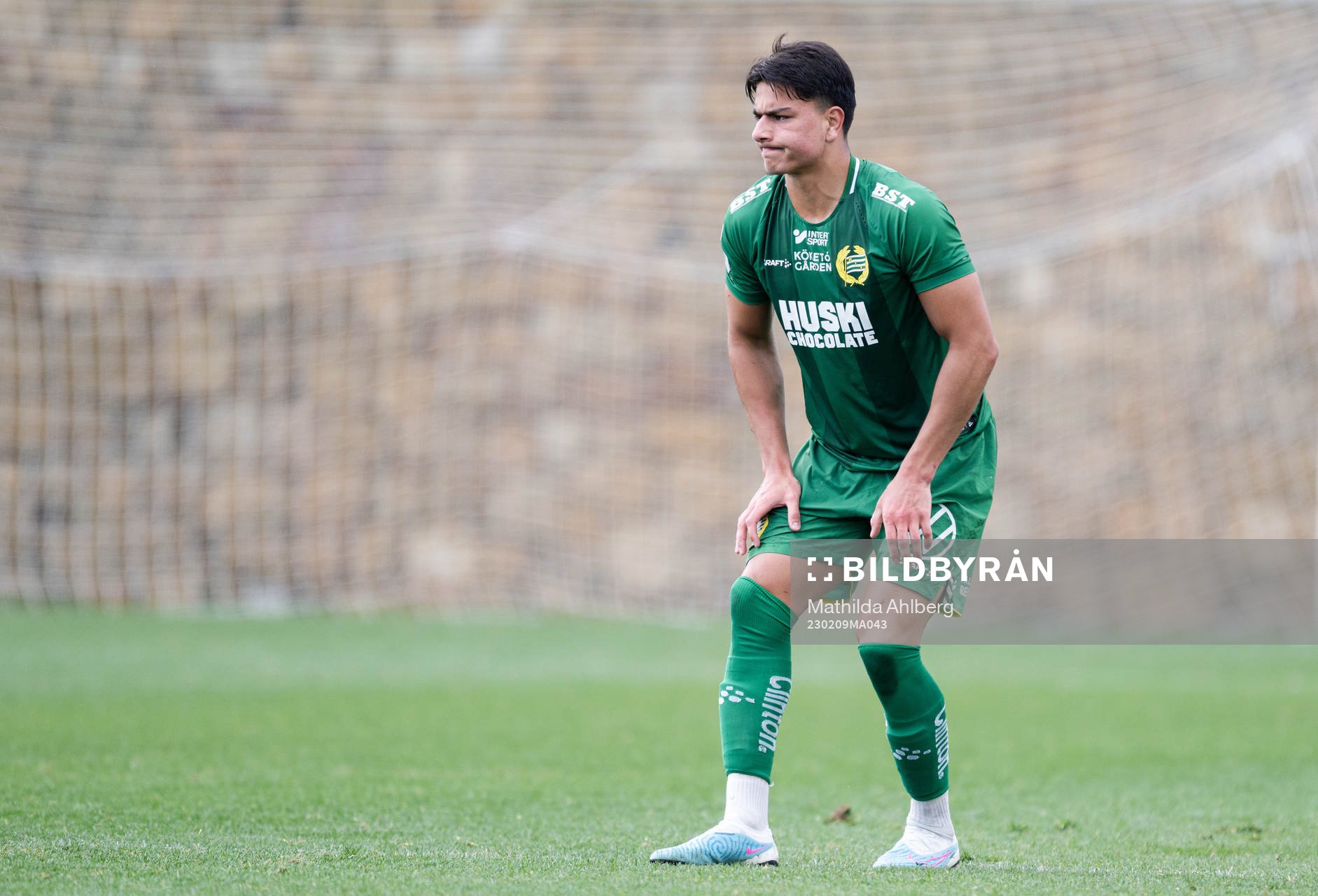 Jusef Erabi of Hammarby in pain
