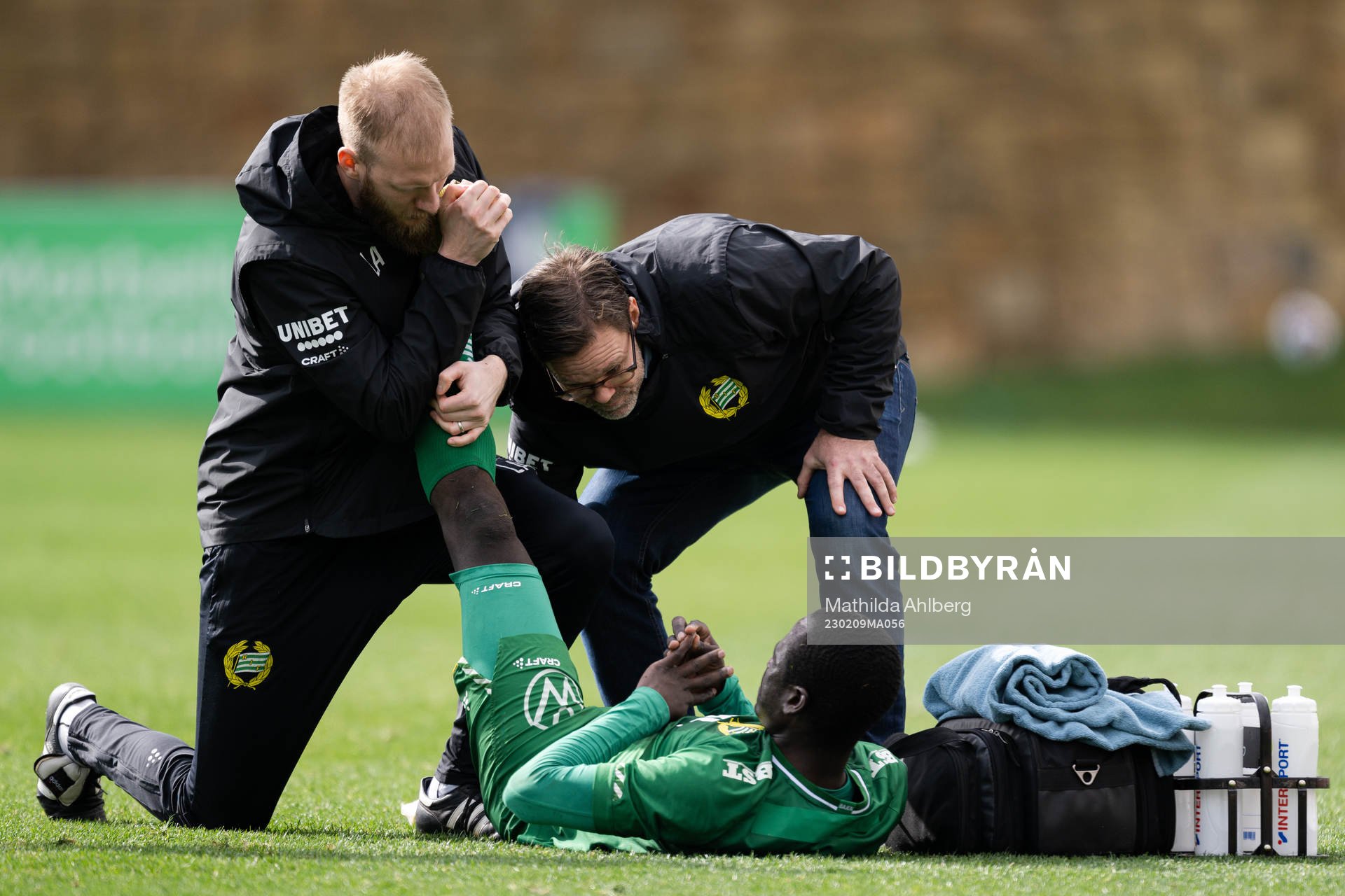 Saidou Alioum of Hammarby in pain