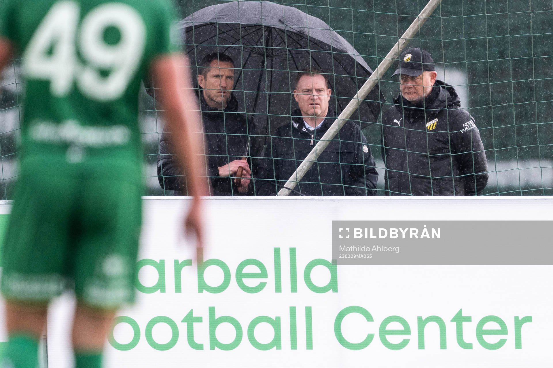 Sports director Martin Eriksson and head coach Per-Mathias Høgmo of Häcken during the Friendly match between Dallas and Hammarby on February 9, 2023 in Marbella.