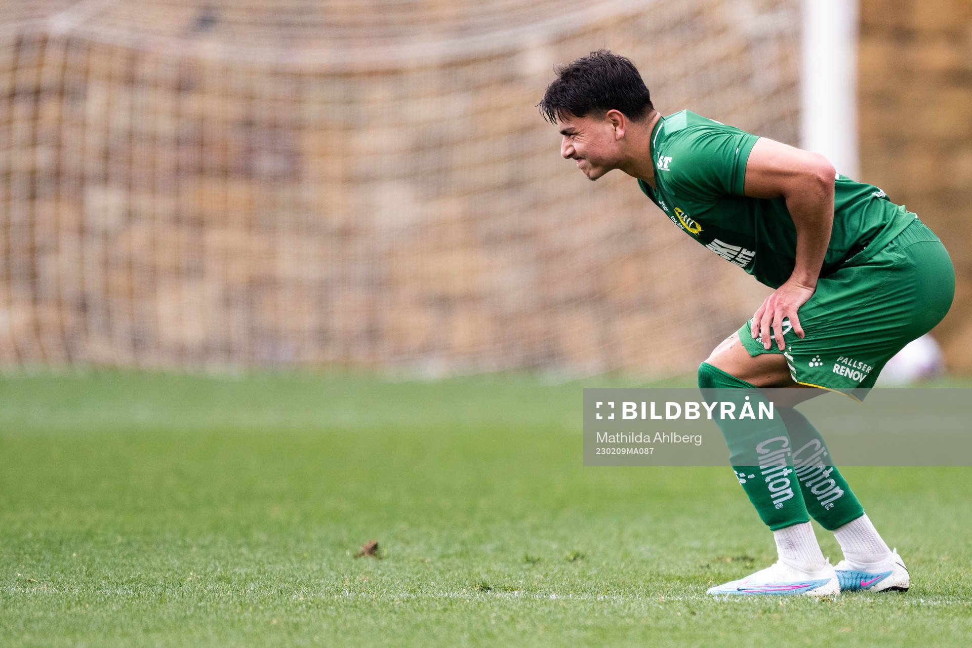 Jusef Erabi of Hammarby in pain