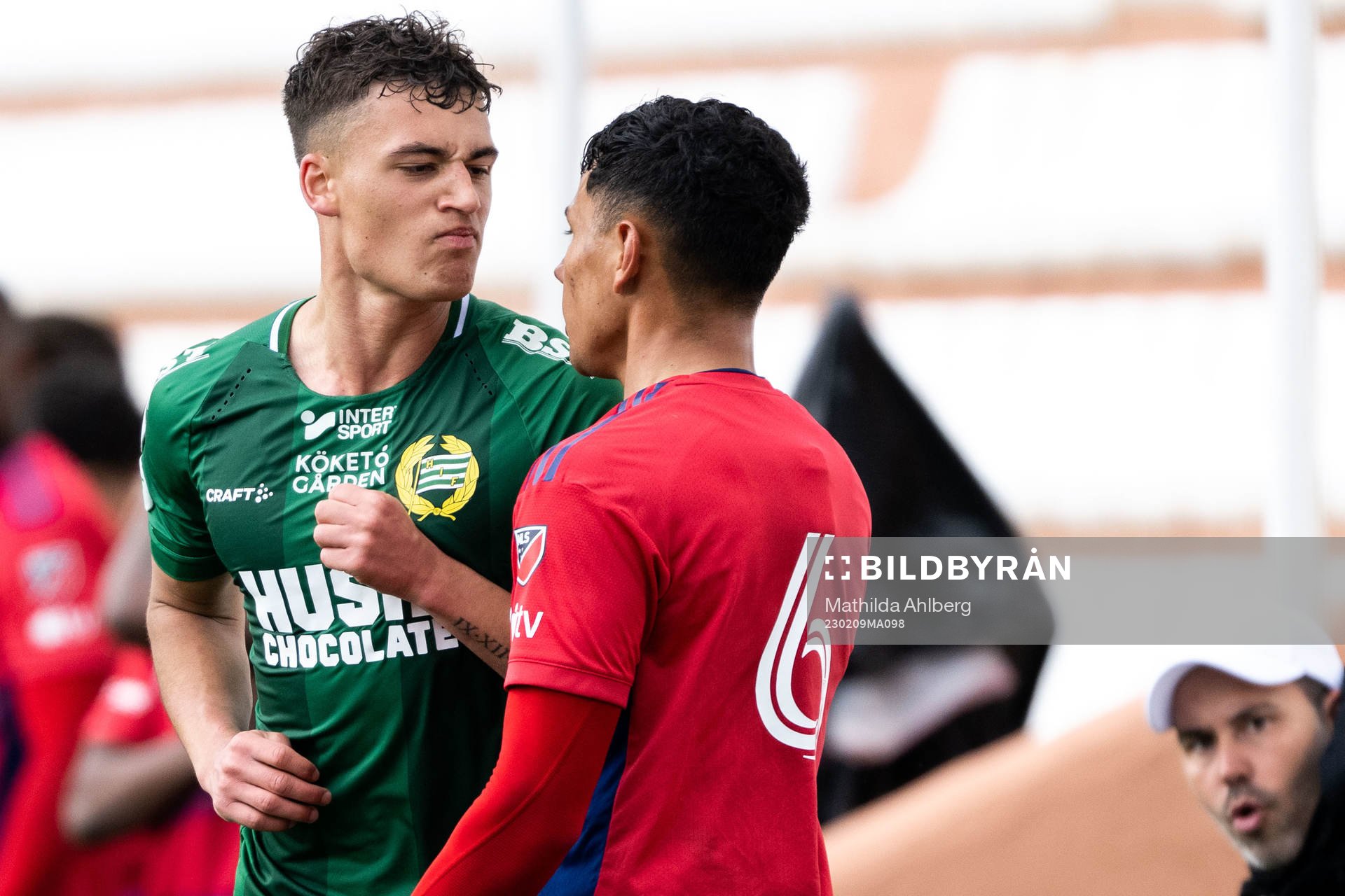 Noah John Åstrand of Hammarby and Cerrillo Edwin of Dallas