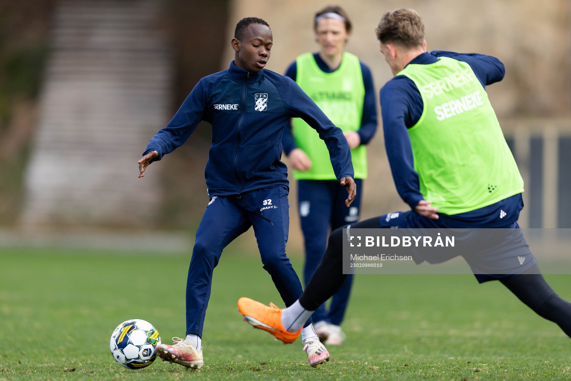 IFK Göteborgs Malick Junior Yalcouye under en träning med IFK Göteborg den 9 februari 2023 i Alicante, Torrevieja. 