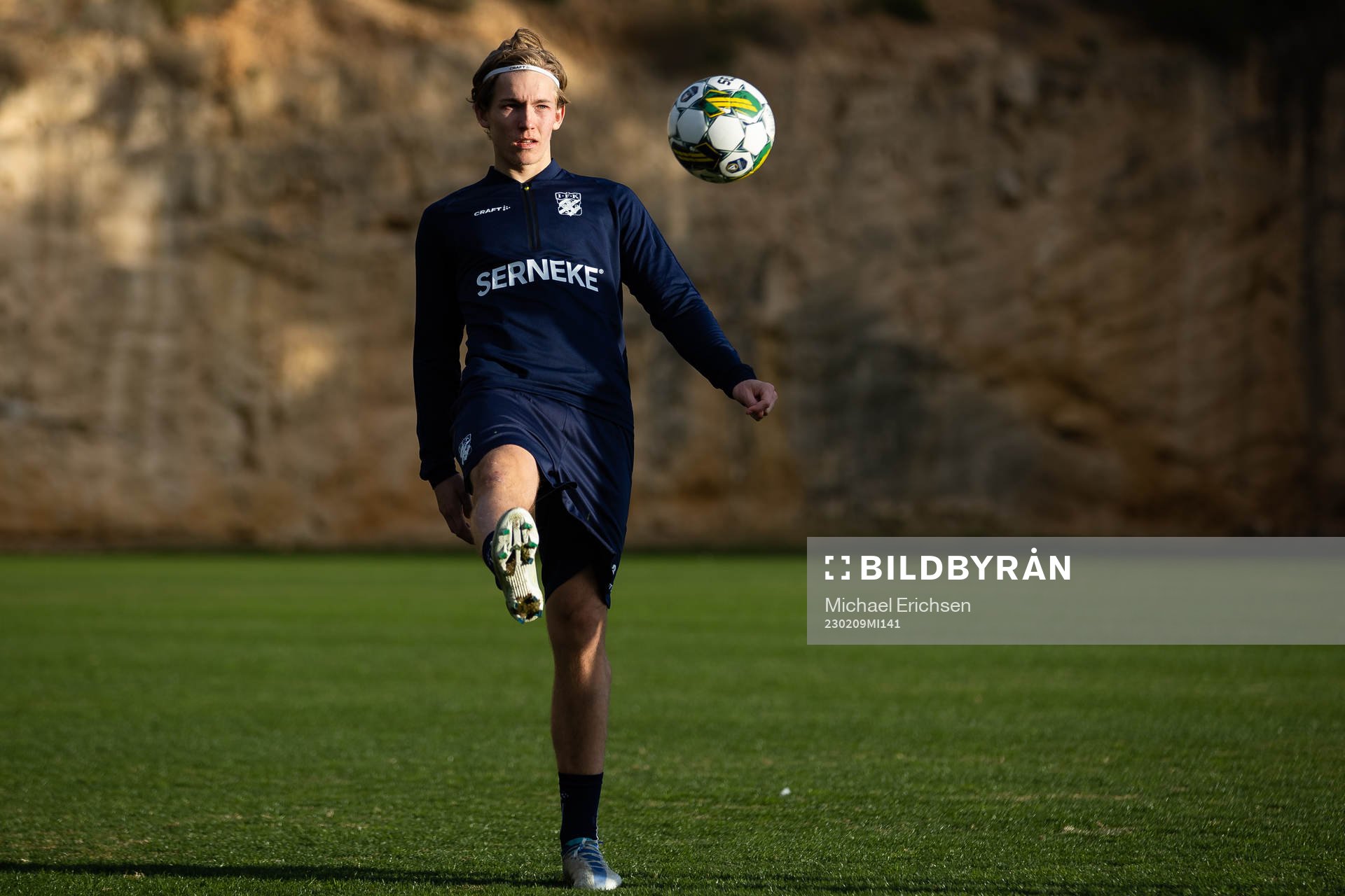 IFK Göteborgs Johan Bångsbo under en träning med IFK Göteborg den 9 februari 2023 i Alicante, Torrevieja. 