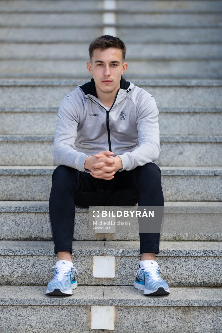 IFK Göteborgs Anton Kurochkin poserar för ett porträtt efter en träning med IFK Göteborg den 9 februari 2023 i Alicante, Torrevieja.